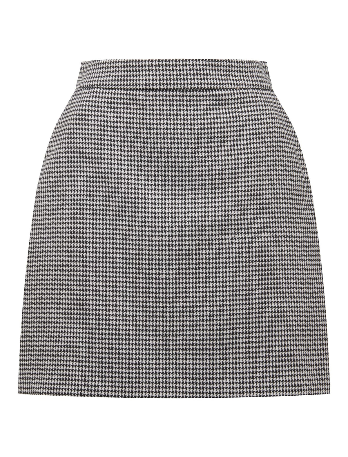 Noelle Houndstooth Mini Skirt Black & White_mannequin