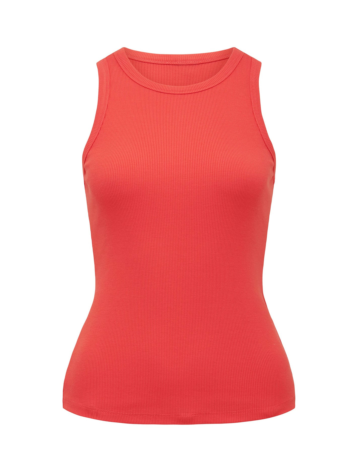 Remi Rib Racer Tank Cherry Tomato_mannequin