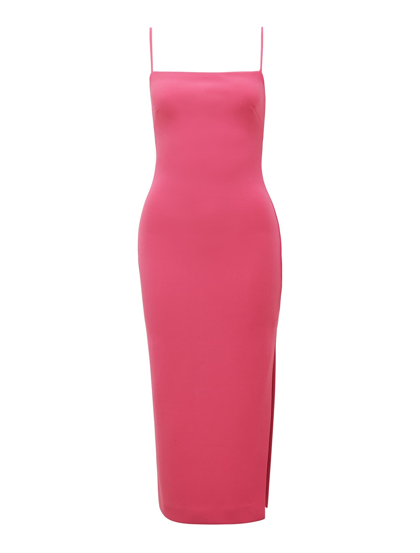 Alisandra Side Split Bodycon Midi Raspberry Jelly_mannequin
