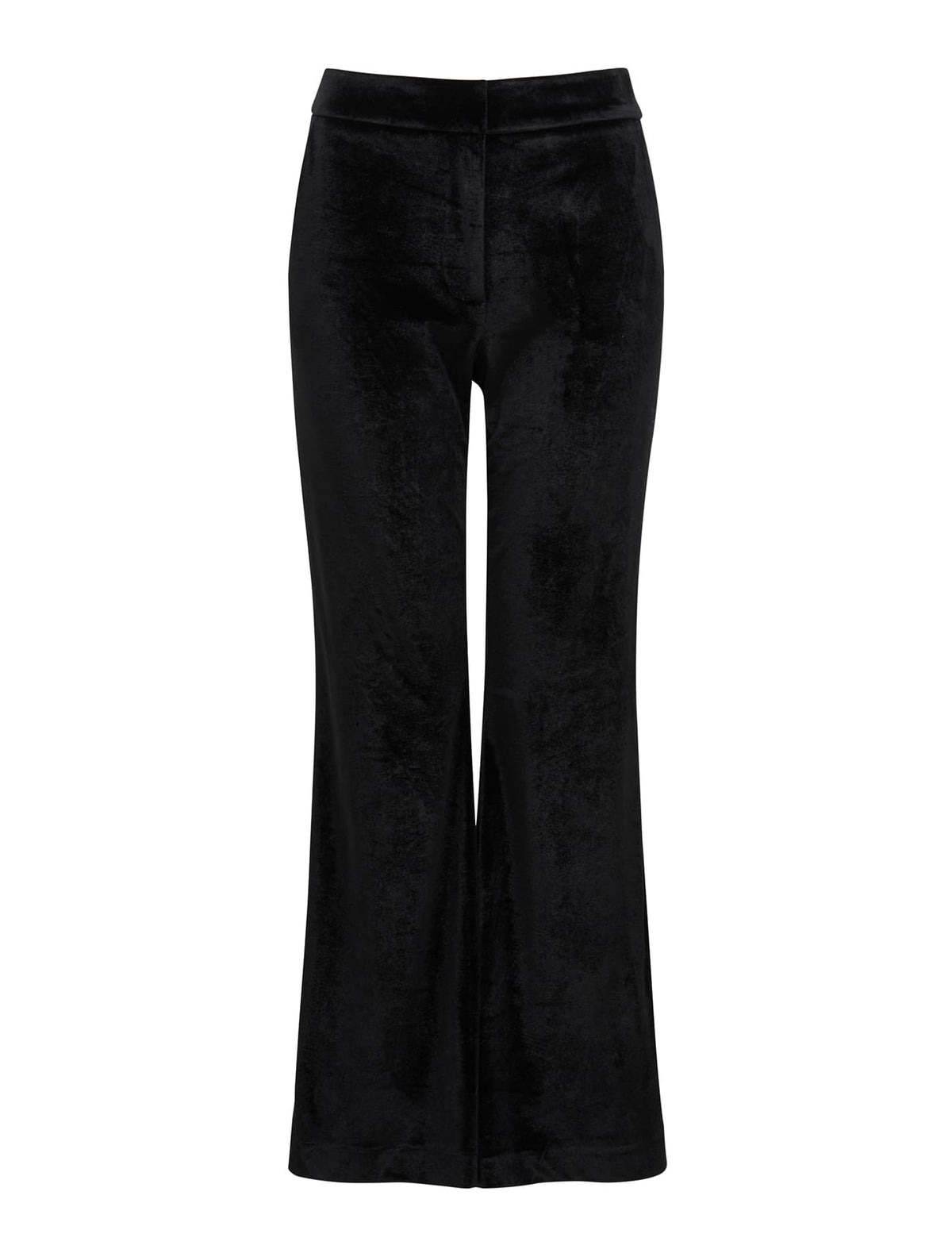 Valentina Velvet Flare Pants Black_mannequin