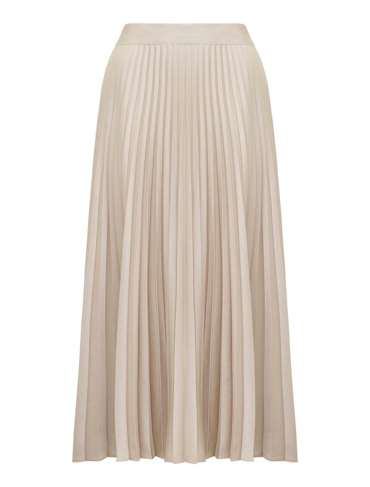 Ester Satin Pleated Skirt Silver Cloud_mannequin