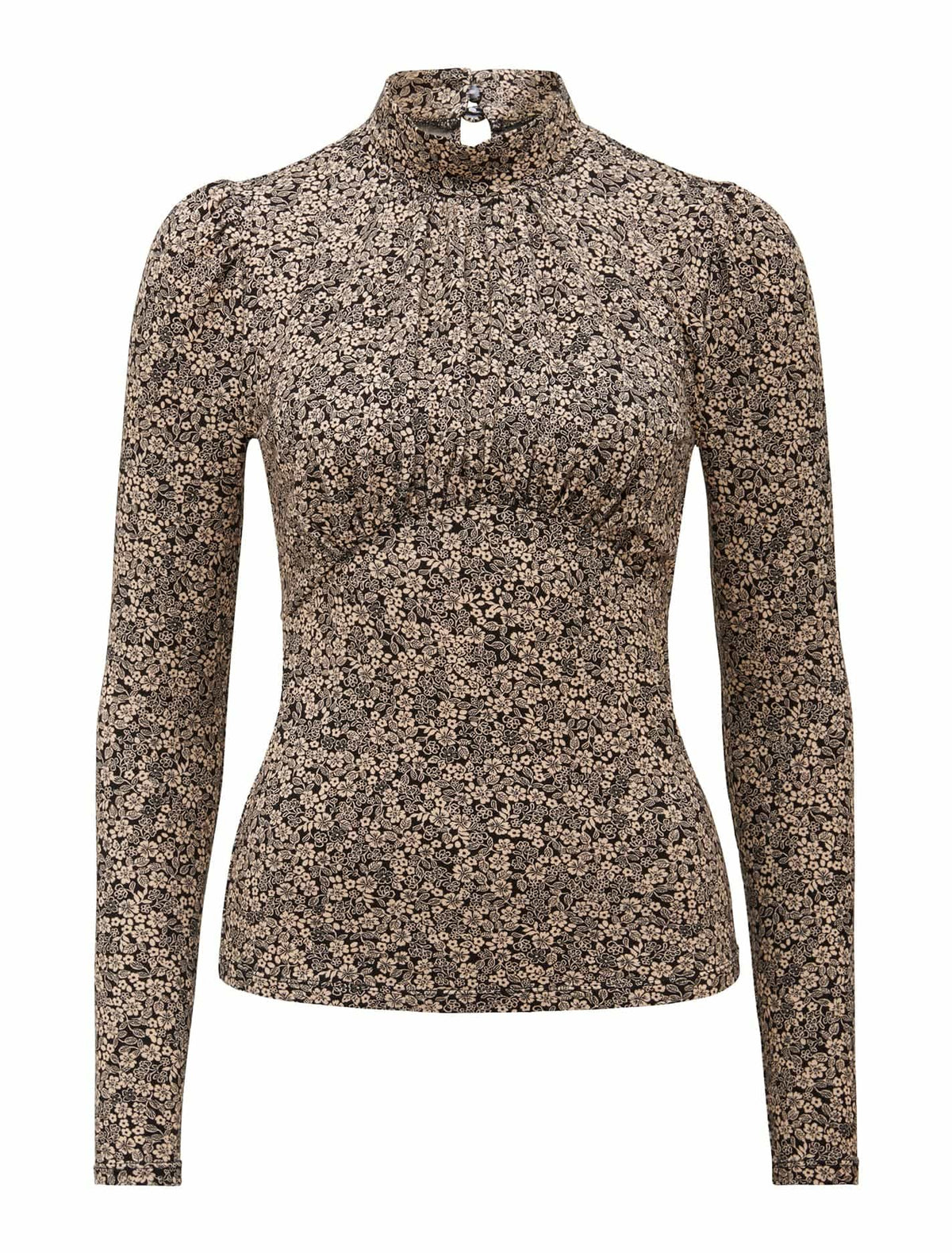 Sophia High Neck Printed Top Fitzroy Ditsy_mannequin