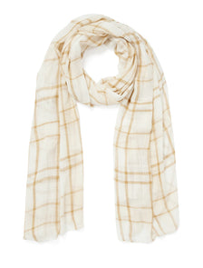 Elena Check Scarf Holbrook Tan_mannequin