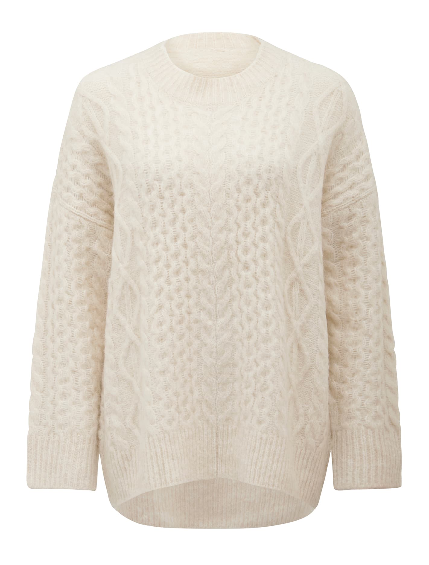 Maggie Texture Cable Knit Jumper Cream_mannequin
