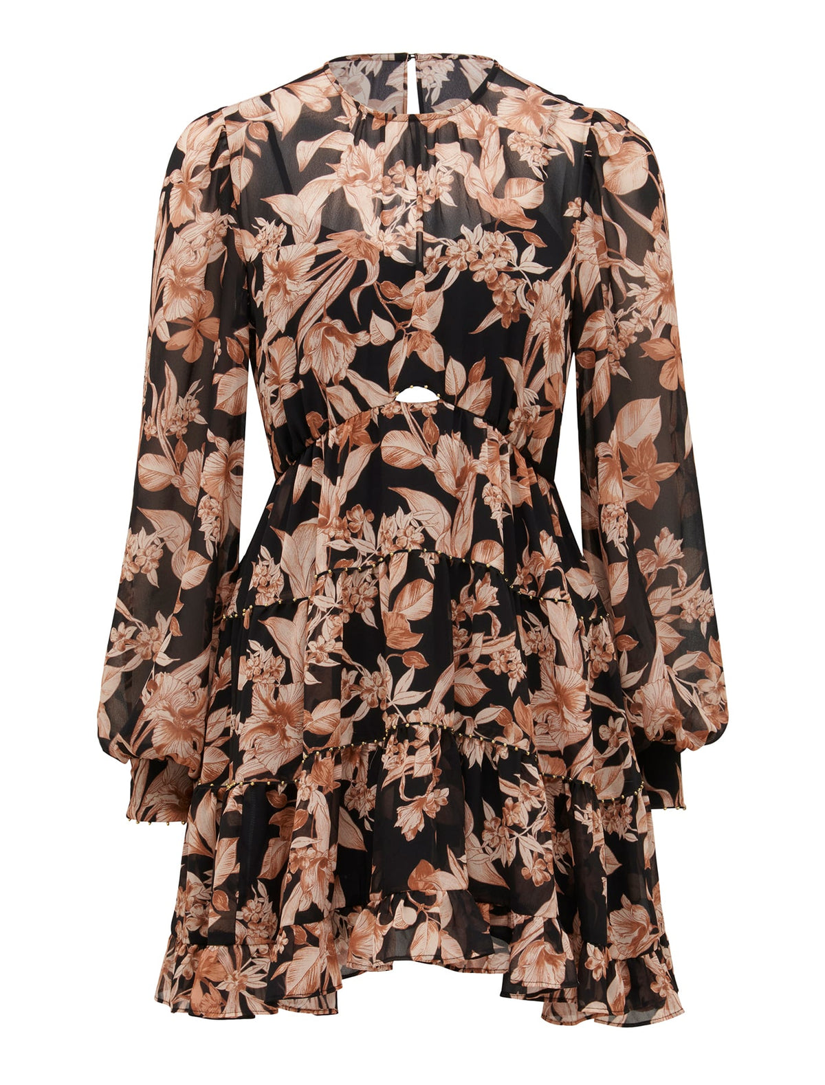 Lenora Printed Skater Mini Dress Dark Marrakesh Floral_mannequin