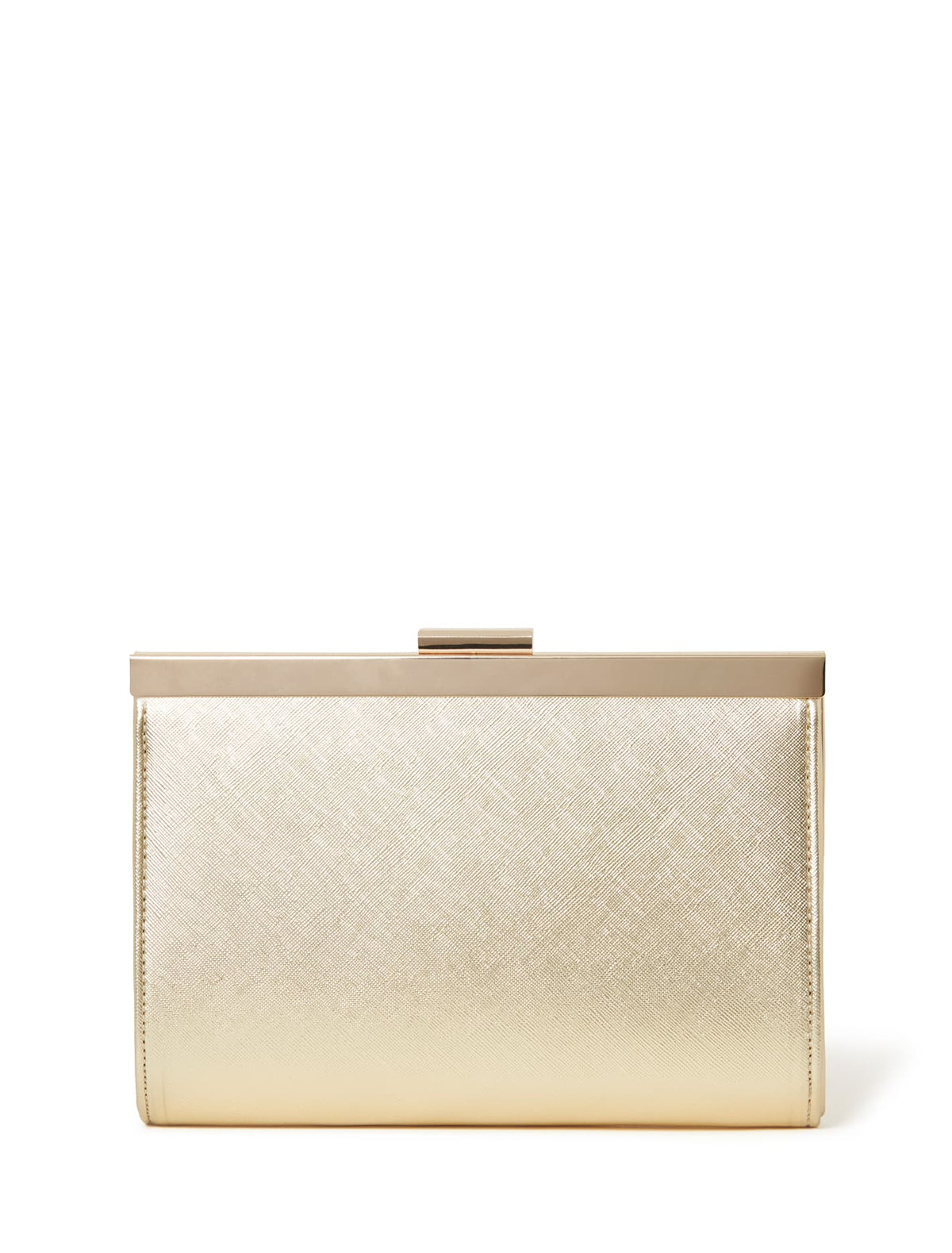 Anastasia Clutch Metallic Gold_mannequin