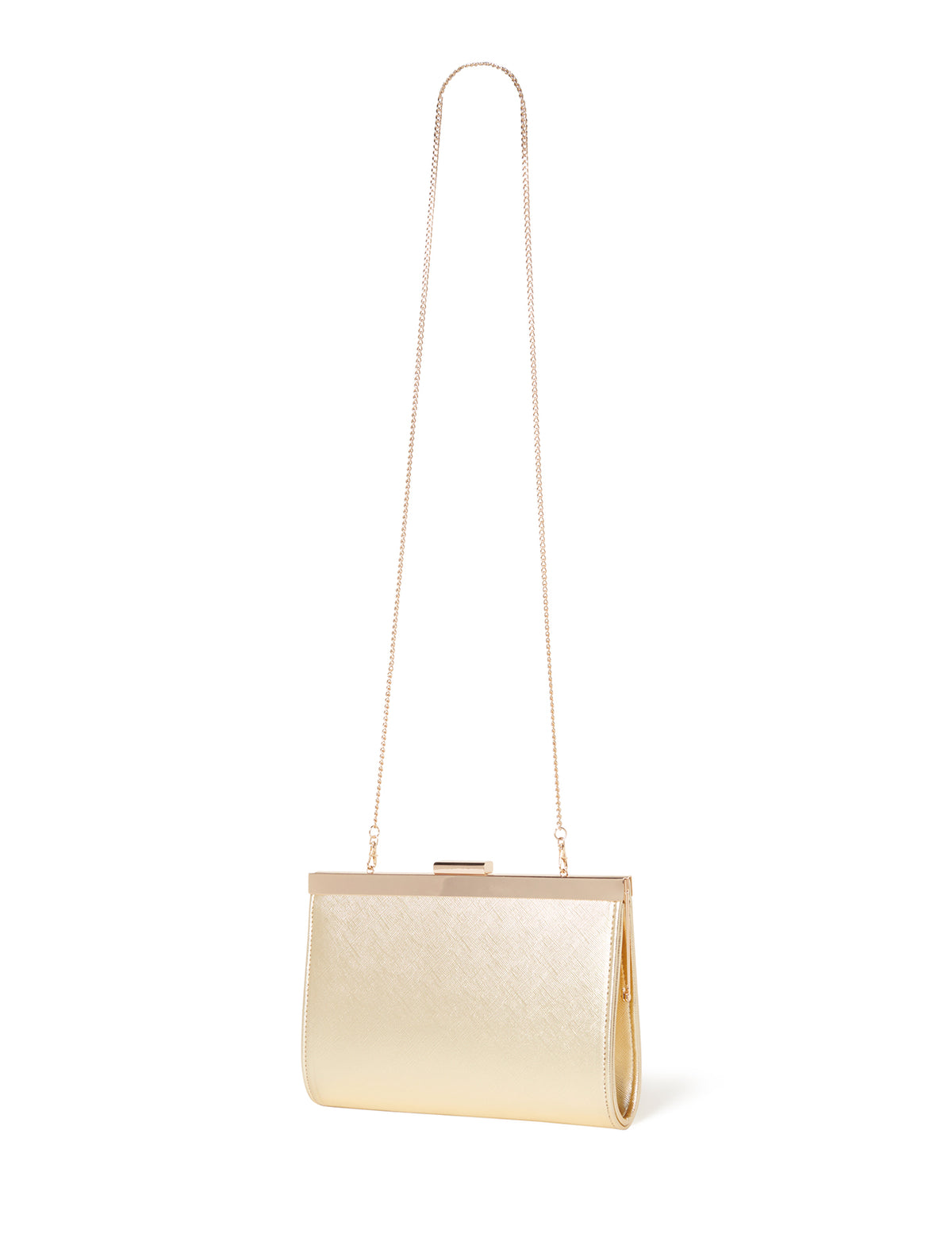 Anastasia Clutch Metallic Gold_mannequin