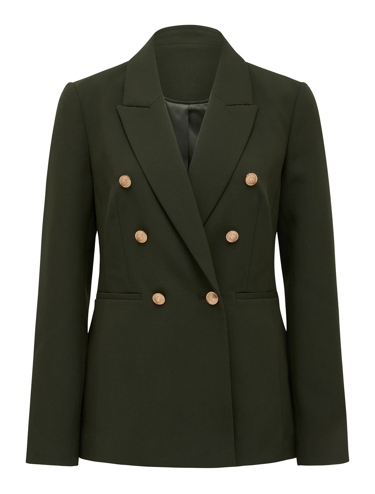 Milly button blazer Dark Khaki_mannequin