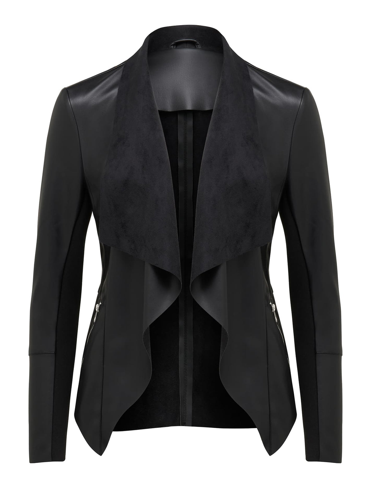 Susie Waterfall Blazer Black_mannequin