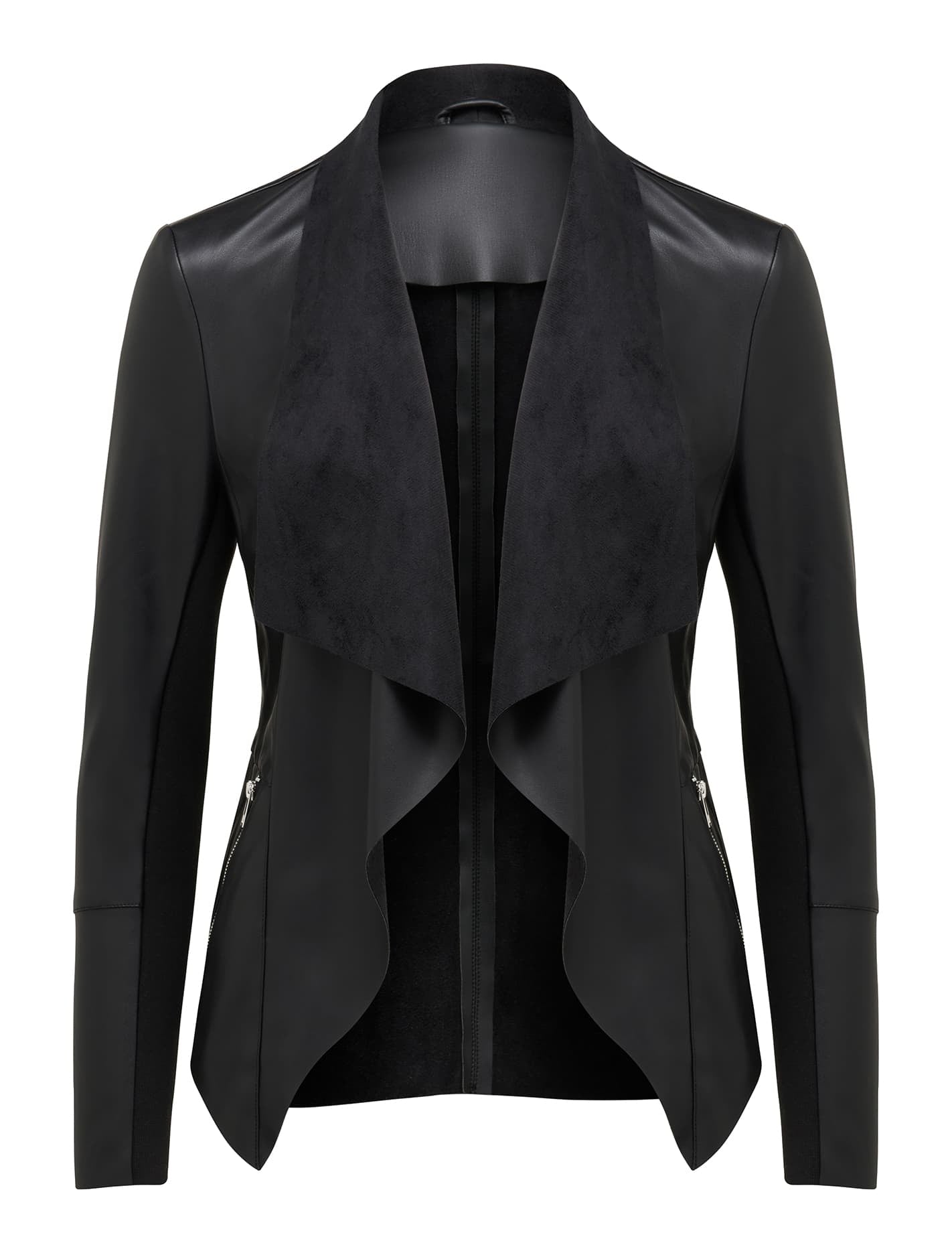 Susie Waterfall Blazer Black_mannequin