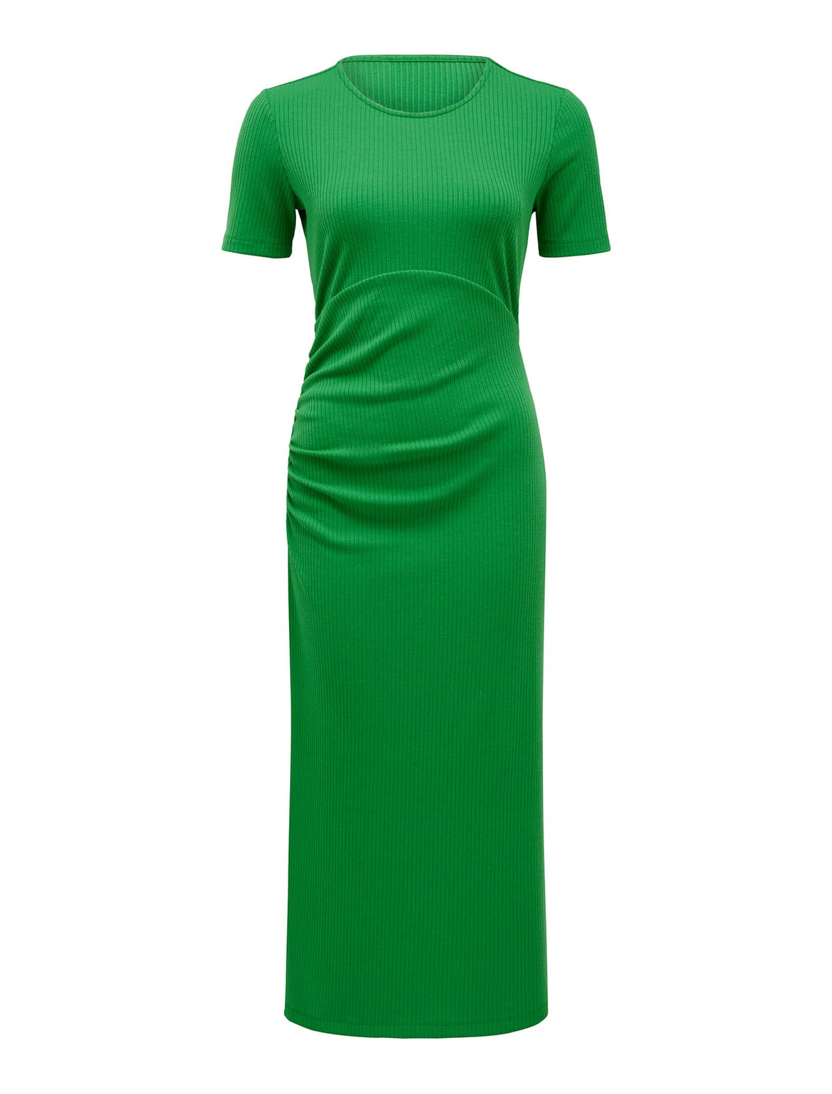 Elle Ruched Jersey Midi Dress Energetic Jade_mannequin