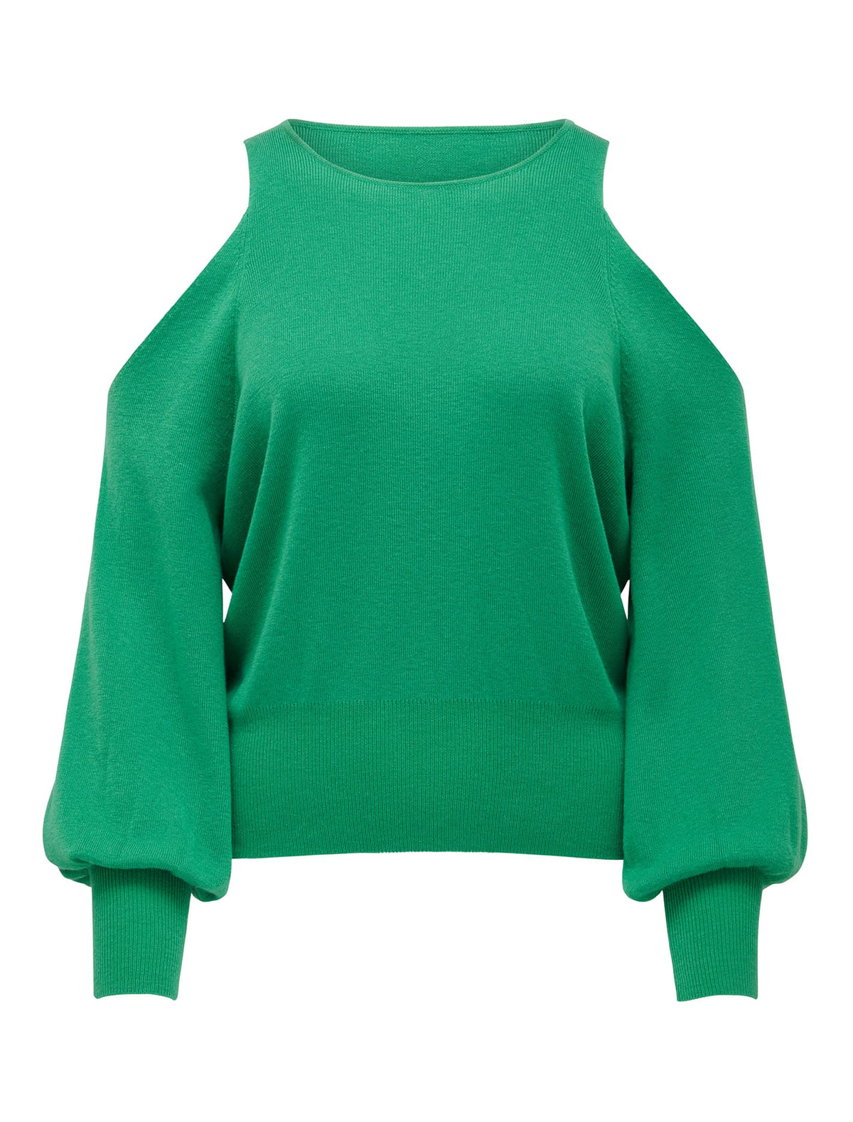 Britton Cold Shoulder Knit Jumper Shamrock_mannequin