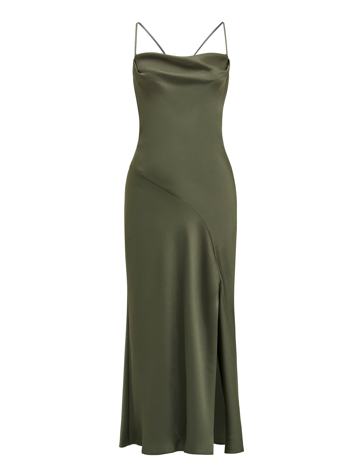 Opal Bias Cowl Satin Midi Dress Slate Green_mannequin
