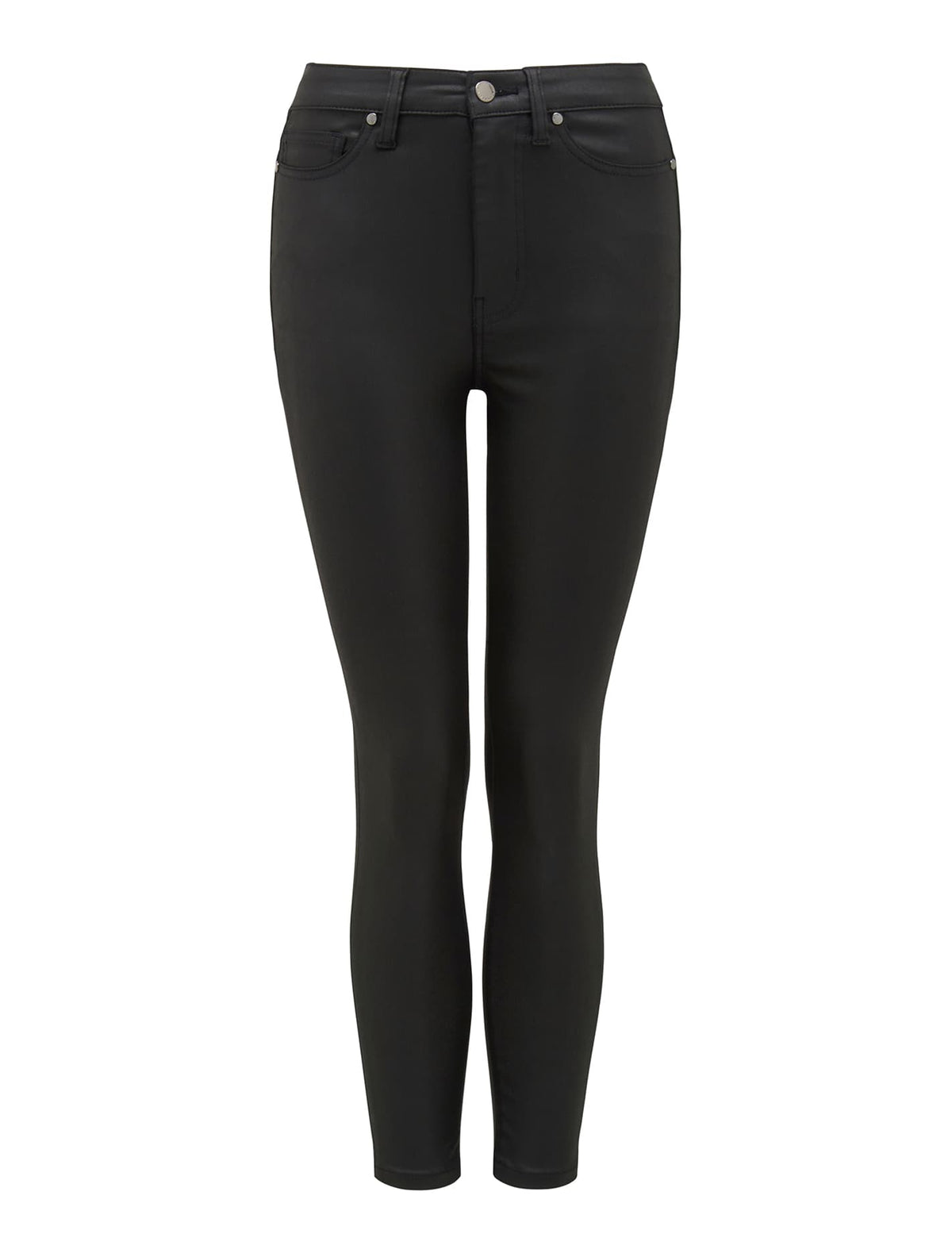 Bella Cropped High Rise Sculpting Jean Black Coated_mannequin