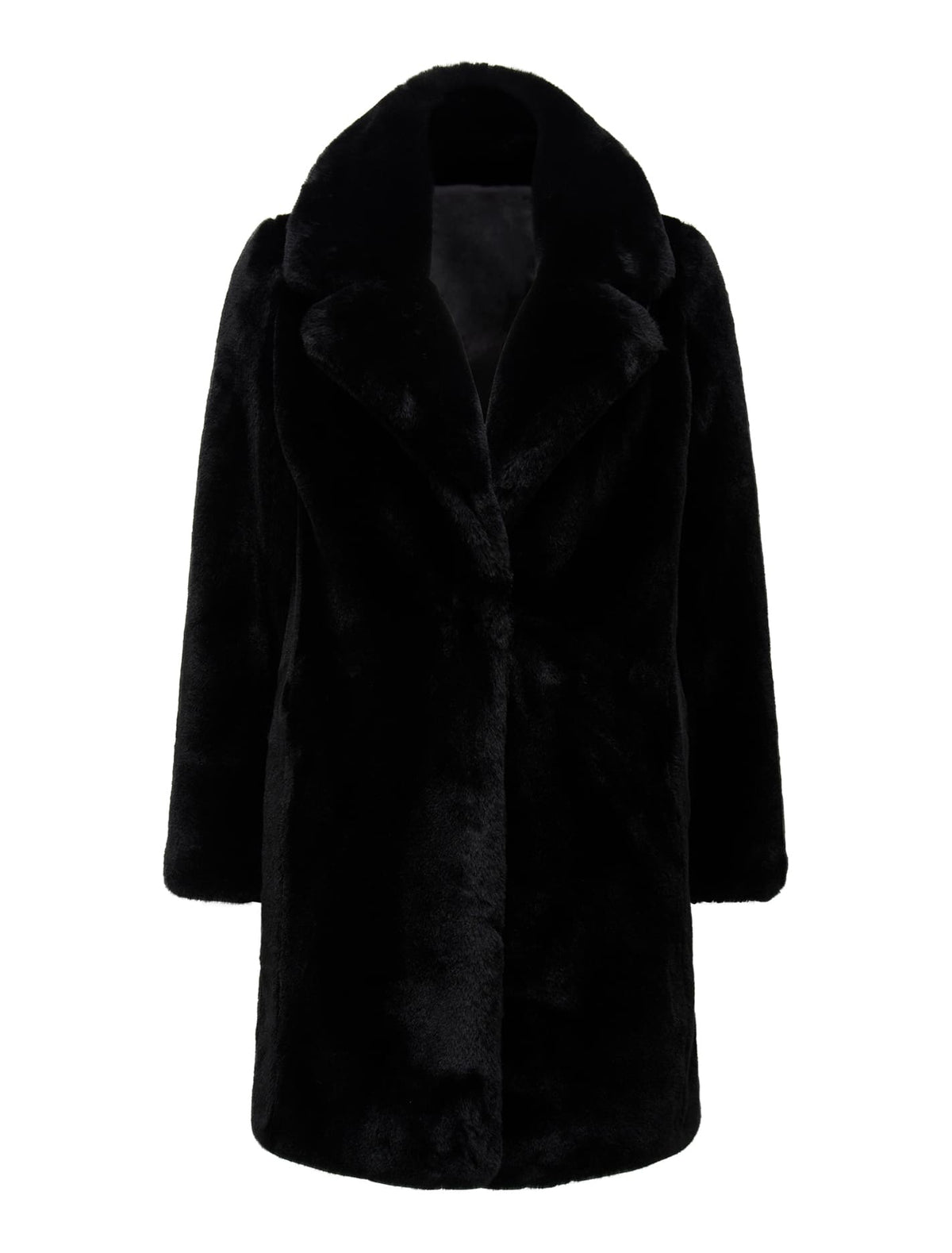 Cayte Fur Coat Black_mannequin
