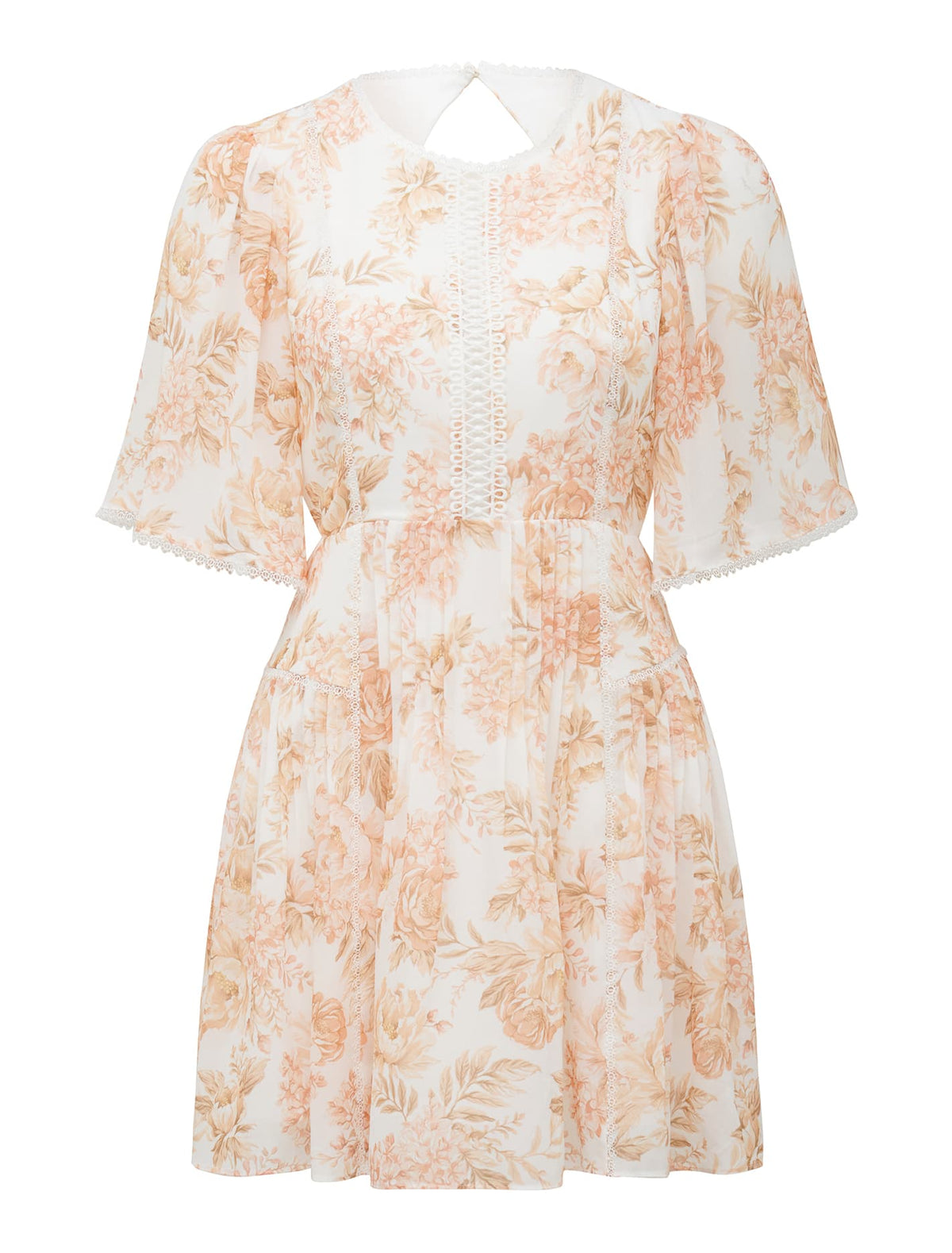 Jade Angel Sleeve Skater Mini Gold Athena Floral_mannequin