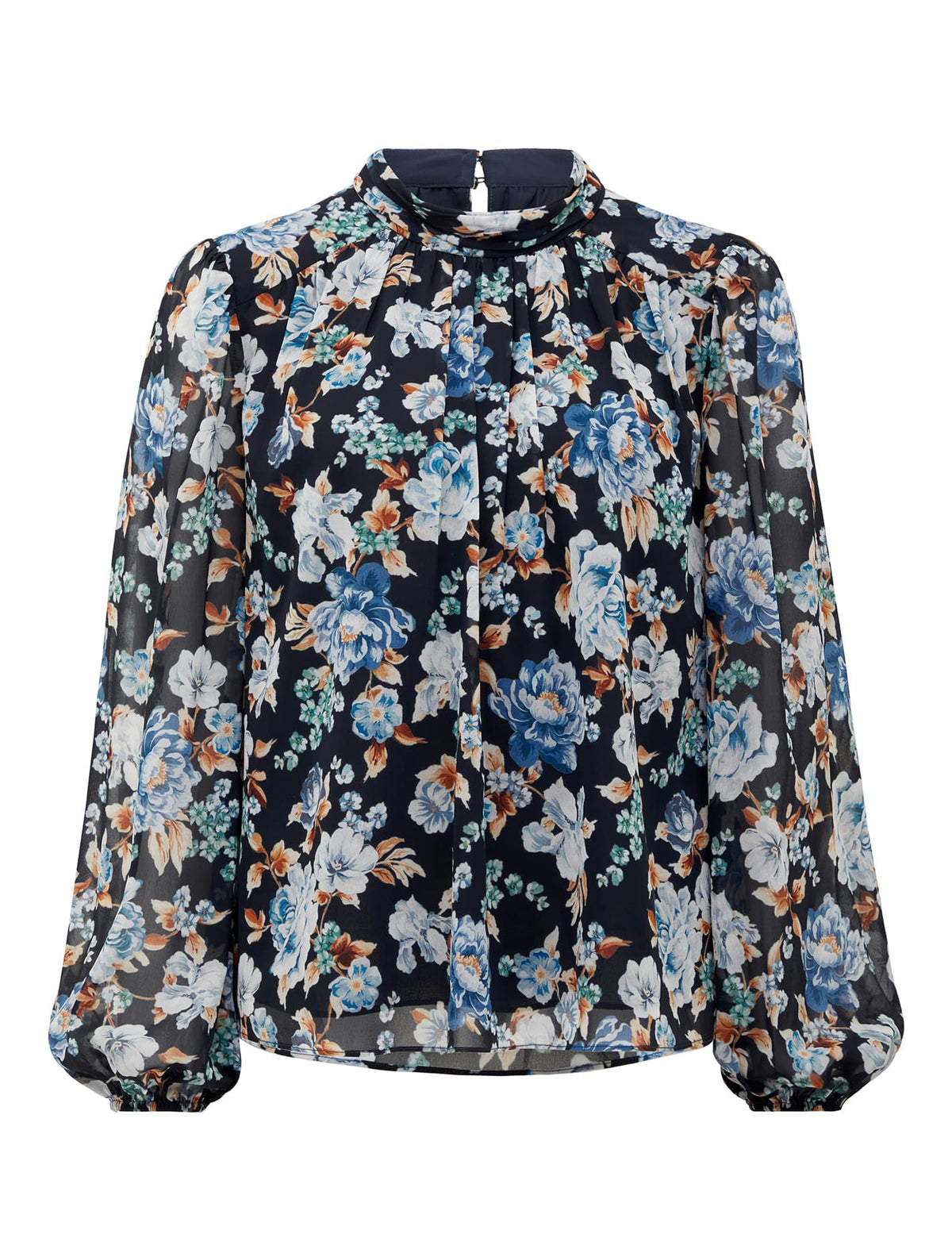 Harper High Neck Blouse Verona Floral_mannequin
