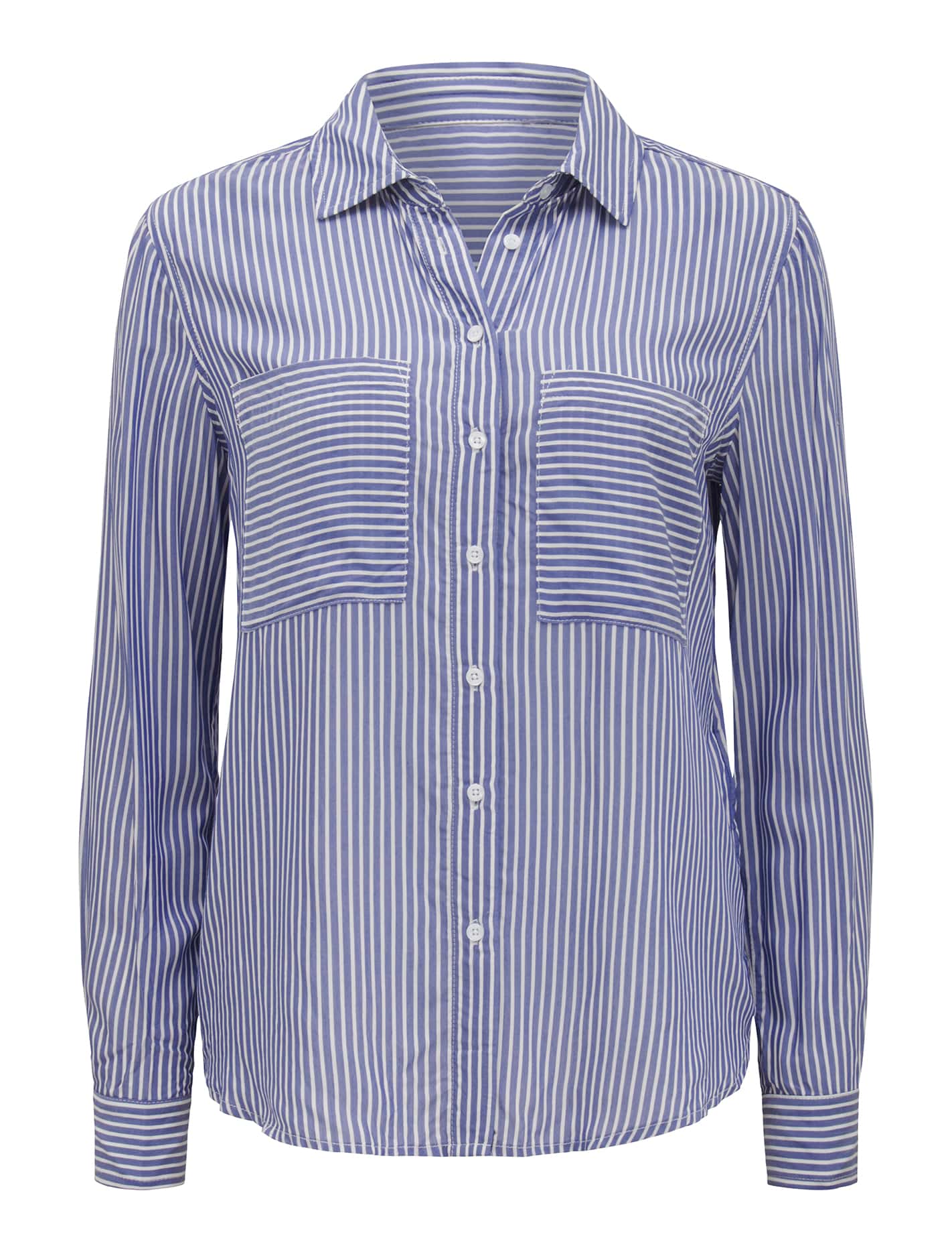 Adara Stripe Shirt Brighter Blue Stripe_mannequin