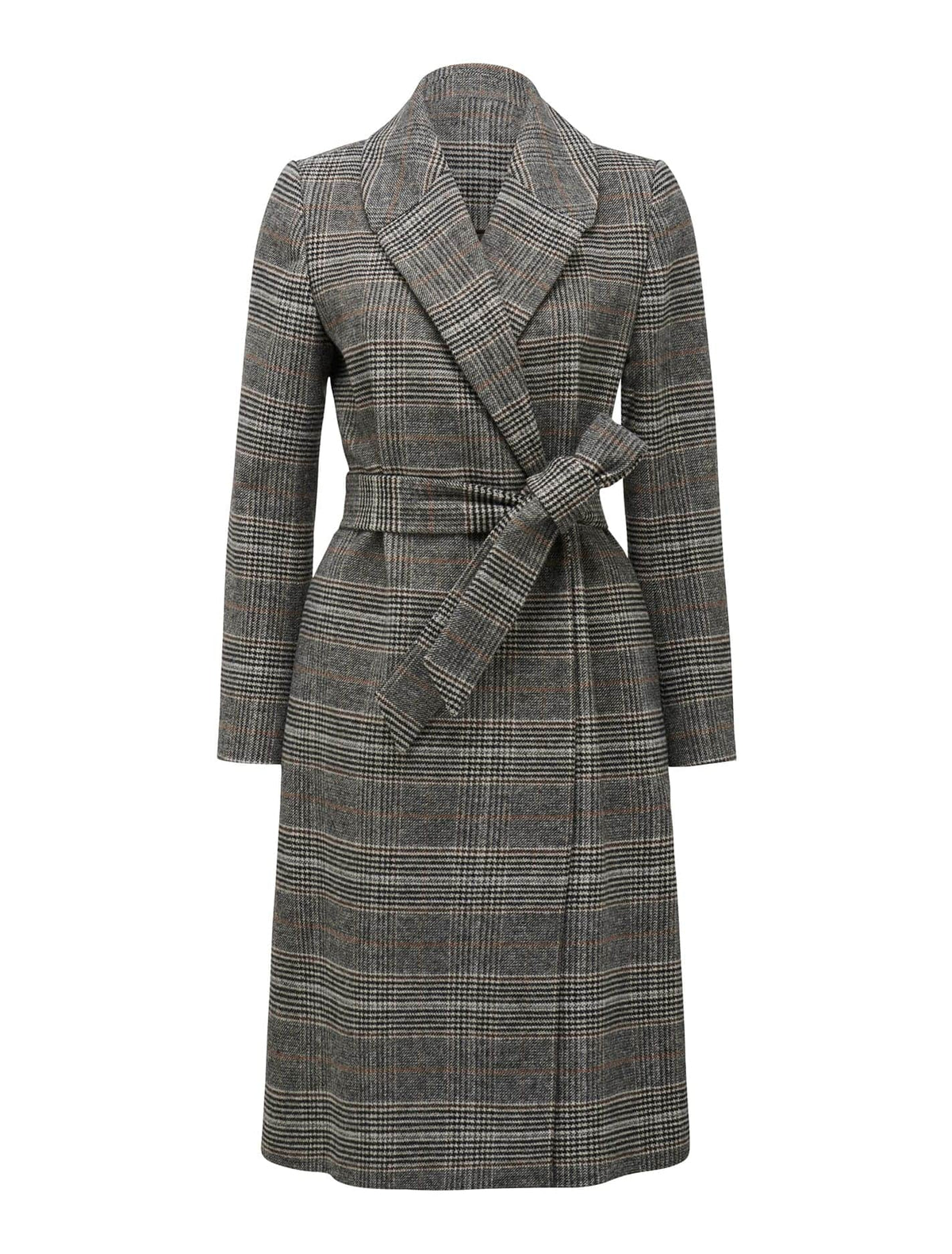 Lexi Belted Check Coat Brown Check_mannequin