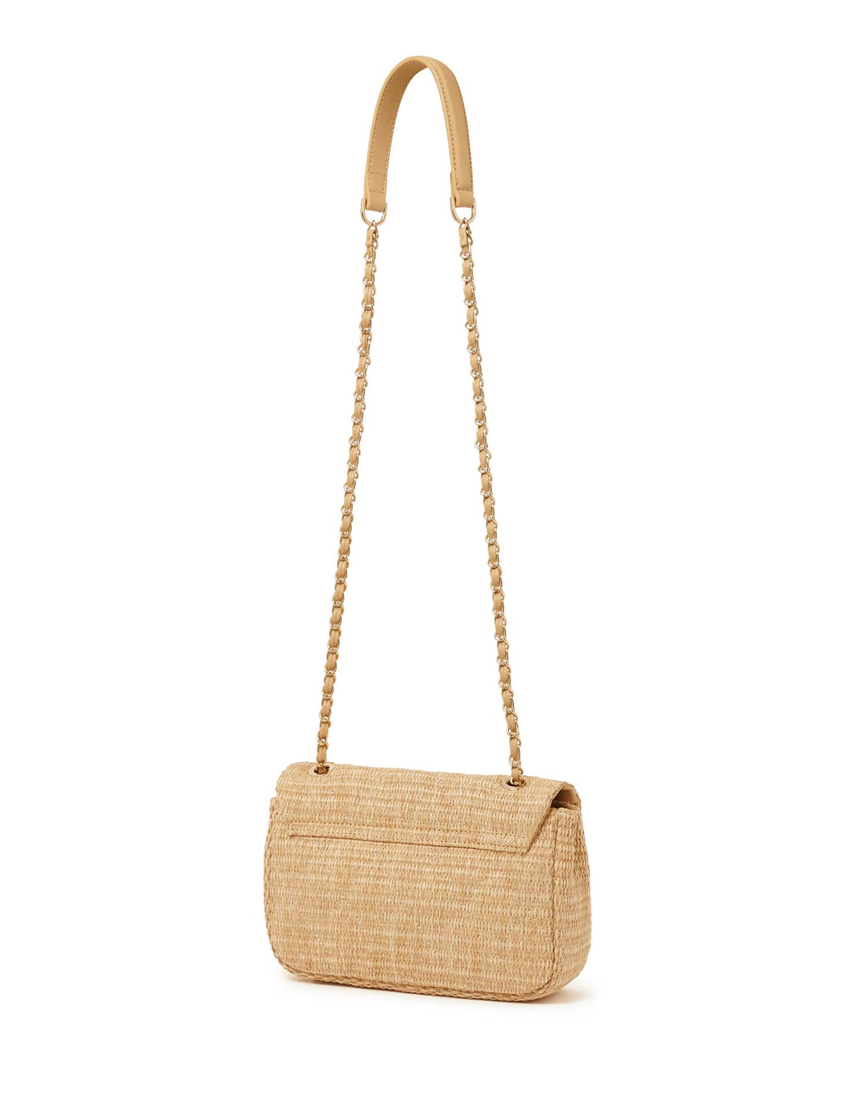 Chrissie Chain Crossbody Bag Natural_mannequin