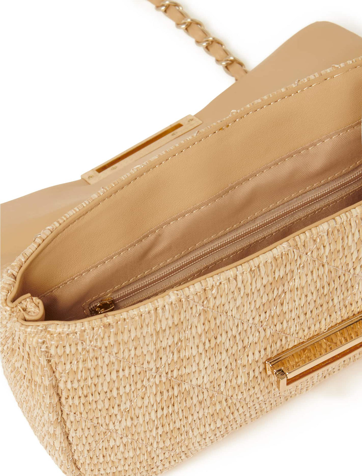Chrissie Chain Crossbody Bag Natural_mannequin