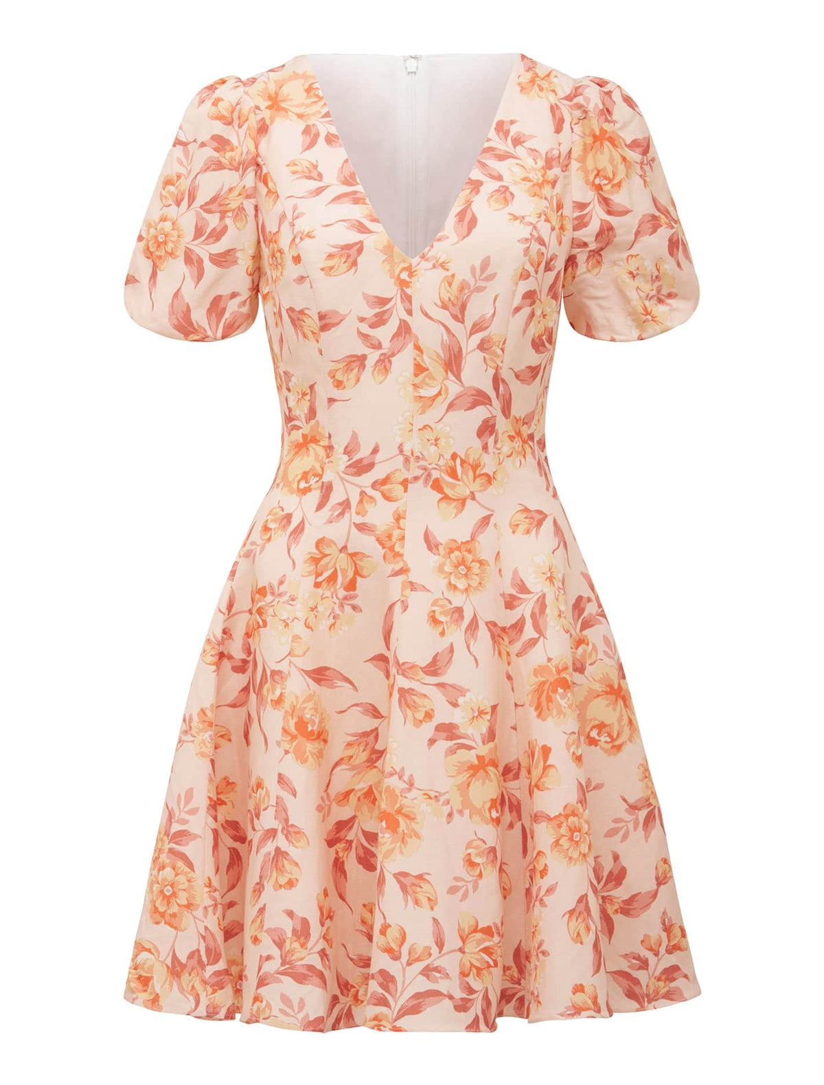 Violet Fit and Flare Mini Dusted Montebello Floral_mannequin
