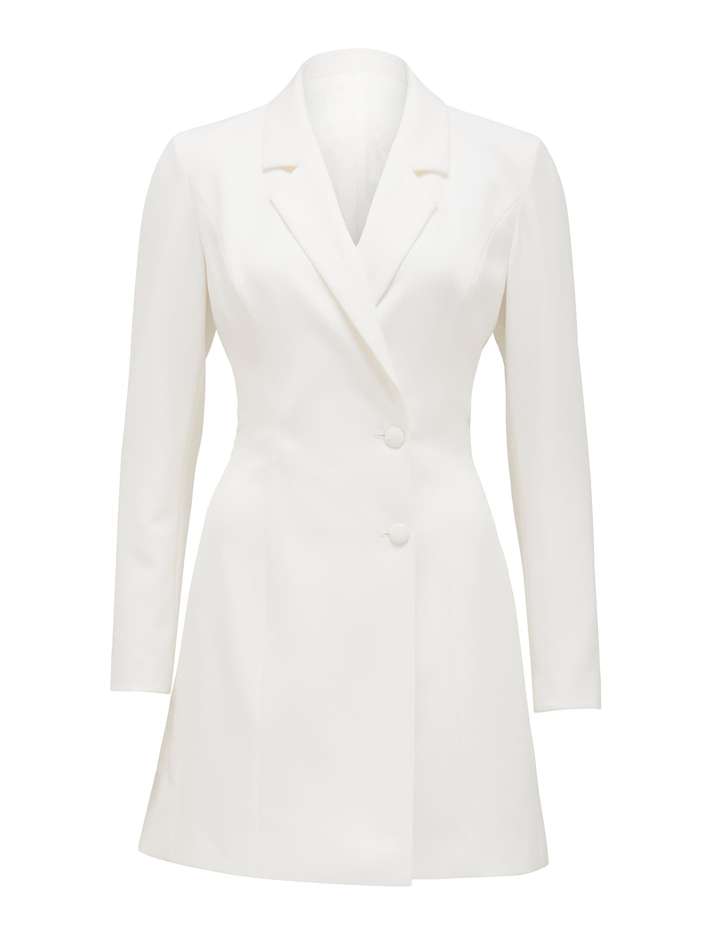 Indianna Cut Out Back Blazer Dress White_mannequin