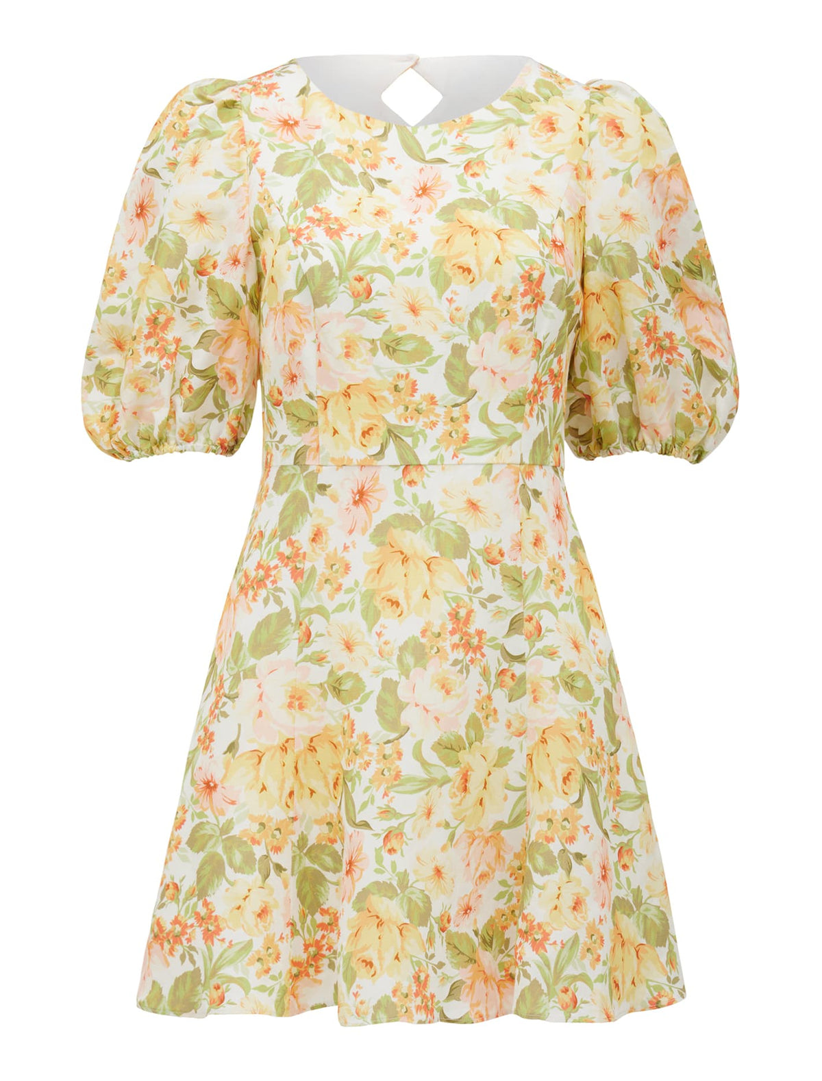 Noelle Diamond Back Mini Dress Halliday Floral_mannequin