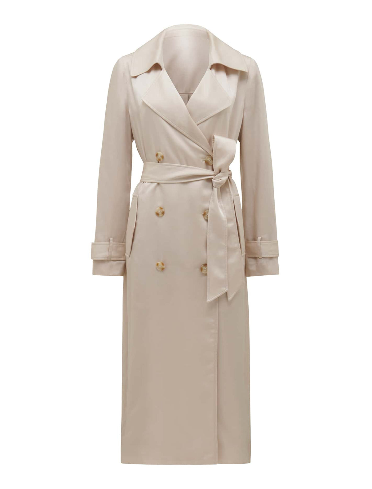 Sally Satin Trench Champagne_mannequin