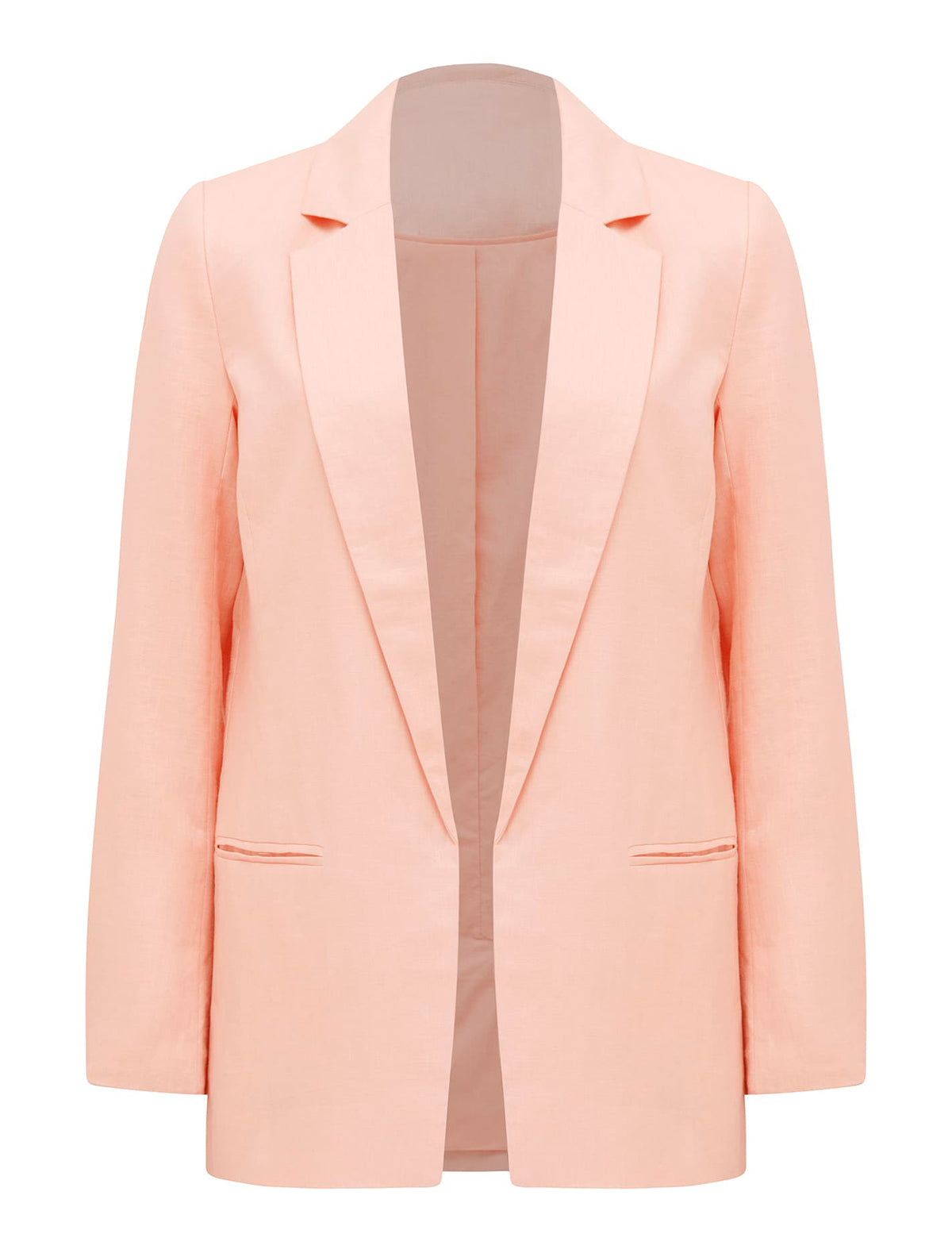 Lucy Linen Blazer Pink Cotton_mannequin