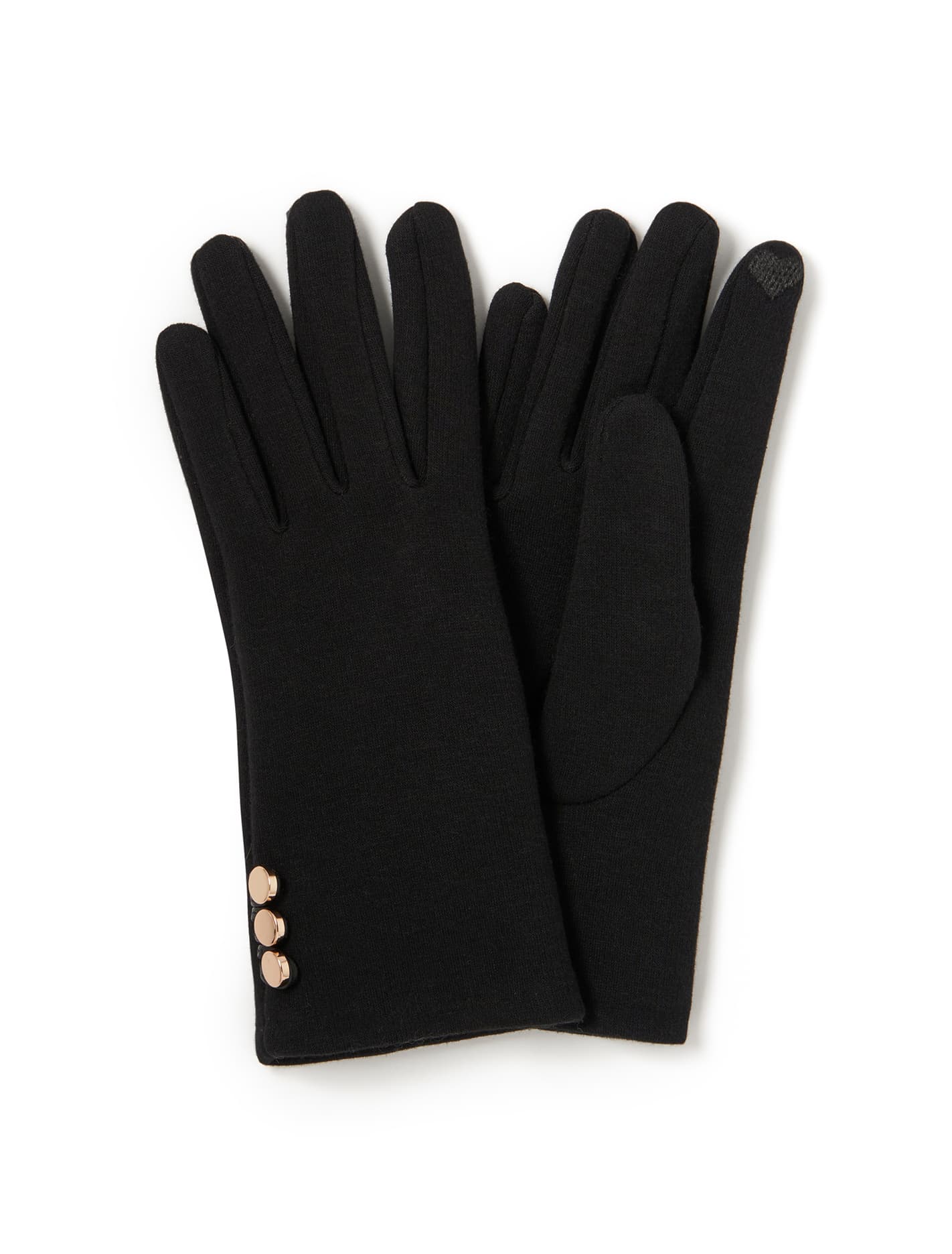 Bernie Button Glove Black_mannequin