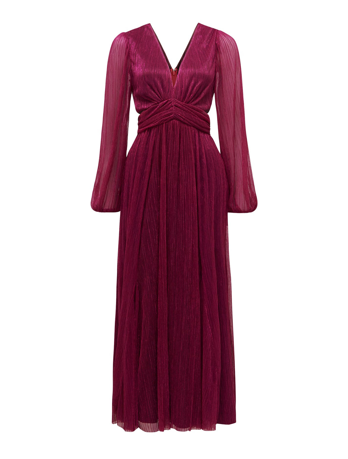 Cassandra Cut Out Plisse Dress Fuchsia Pink_mannequin