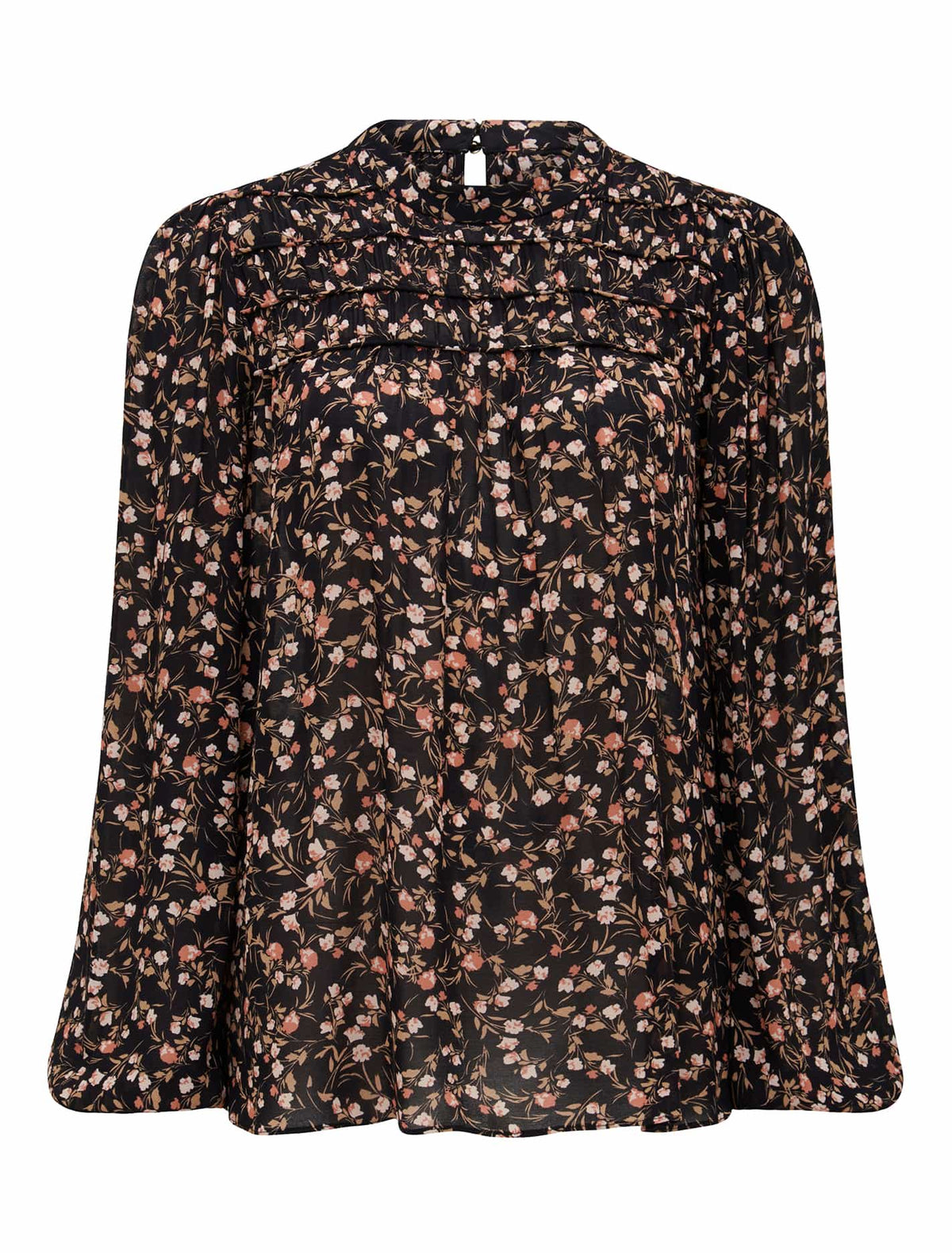 Sasha Cord Detail Blouse Peach Belmont Ditsy_mannequin
