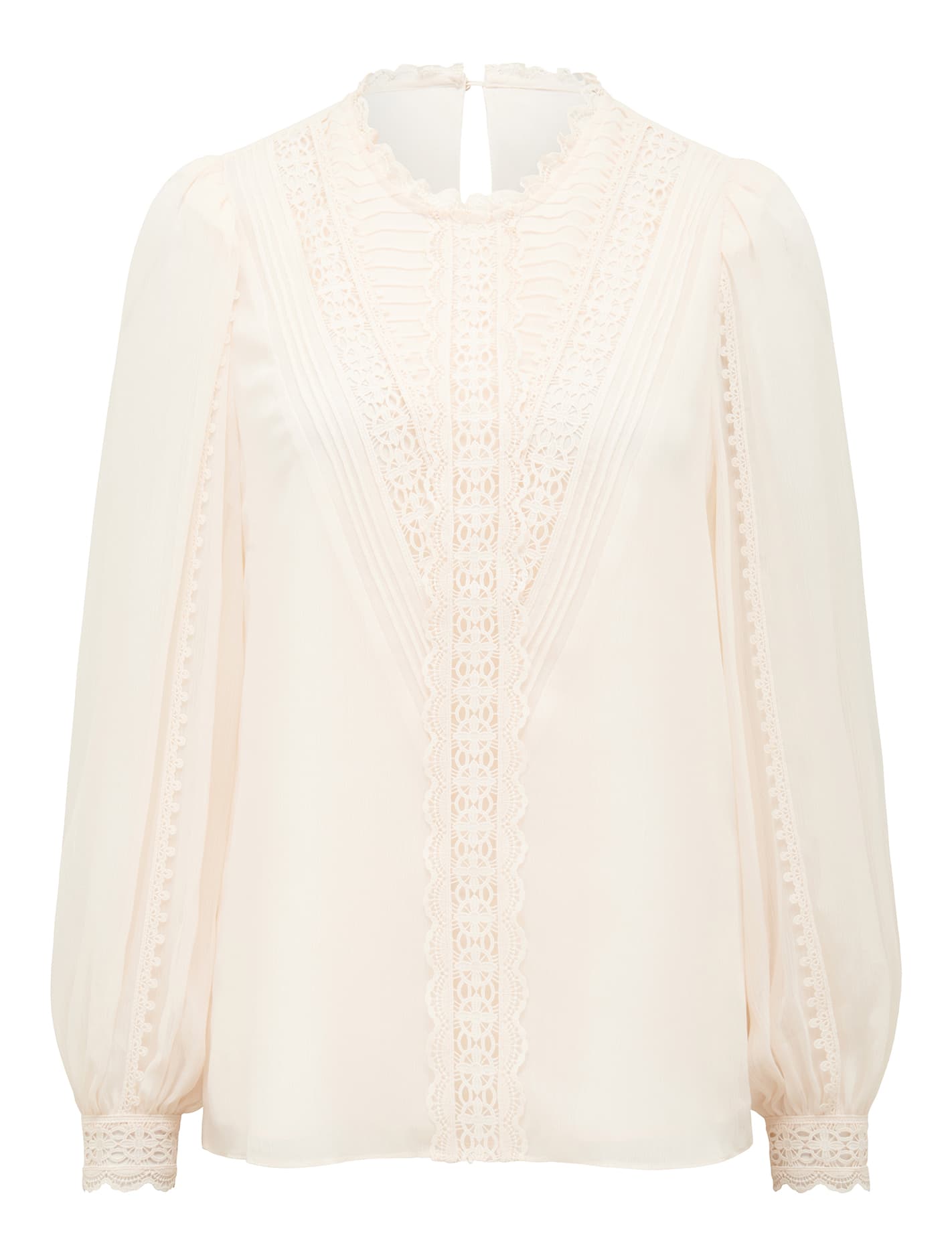 Dion Lace Insert Blouse Lottie Cream_mannequin