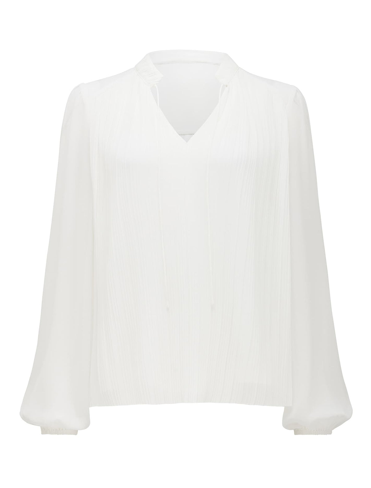 Tully Pleat Detail Blouse Porcelain_mannequin