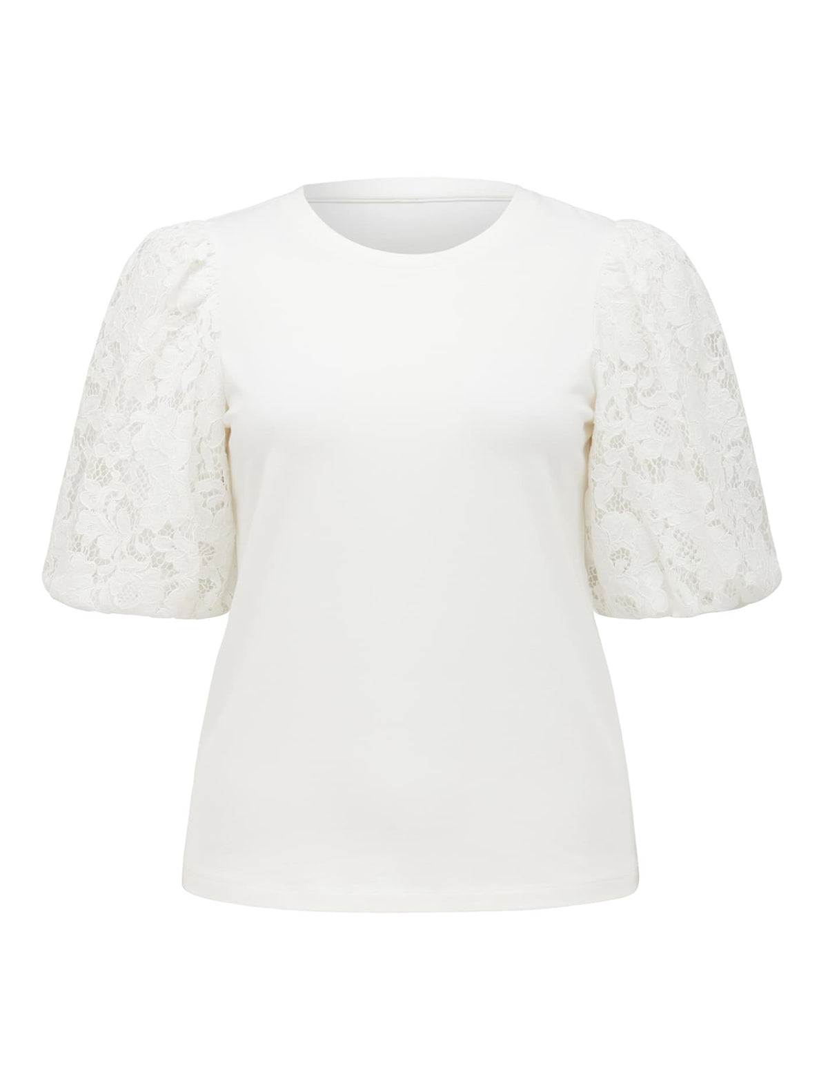 Vikki Lace Puff Sleeve Top Porcelain_mannequin