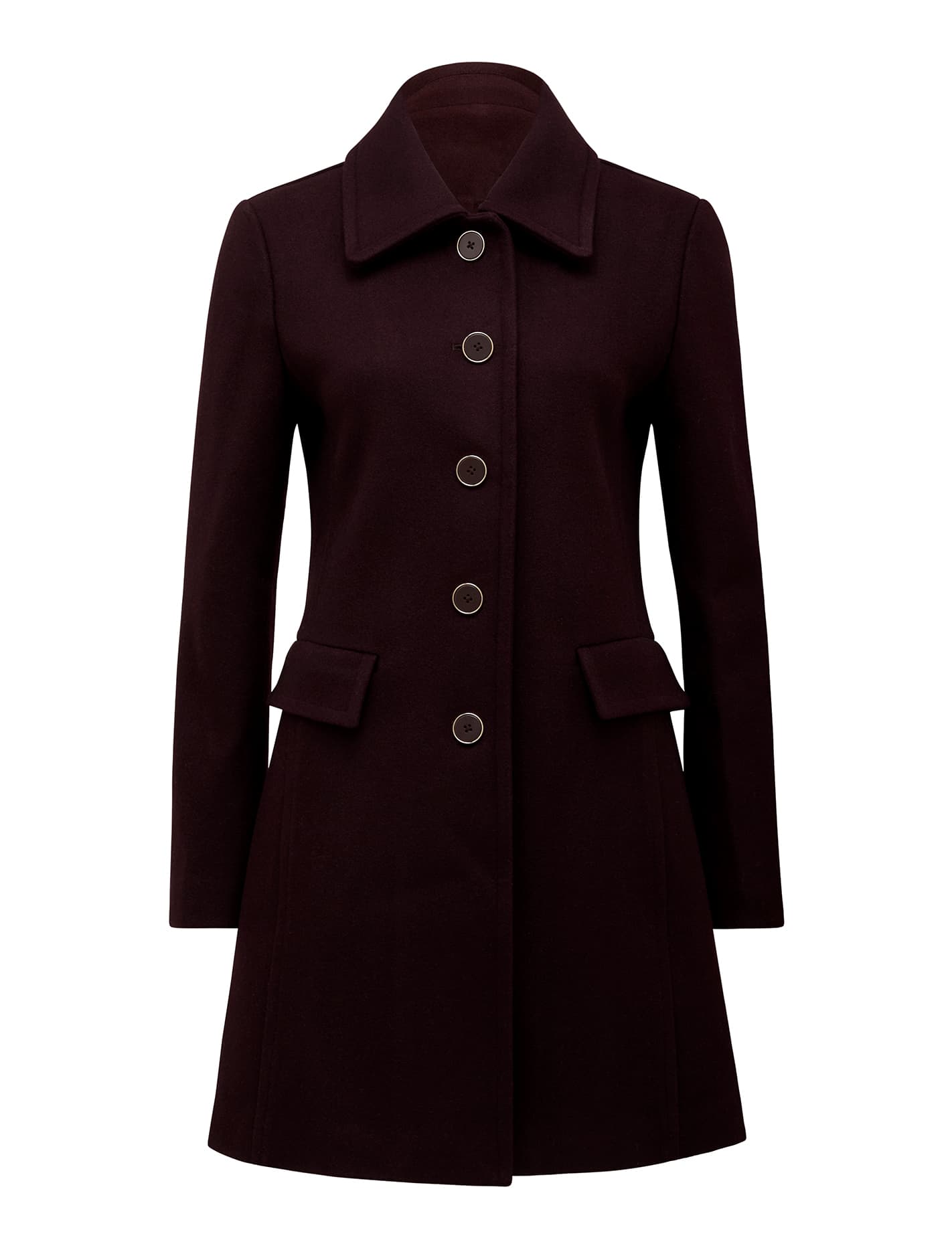 Amie Dolly Coat Spanish Wine_mannequin