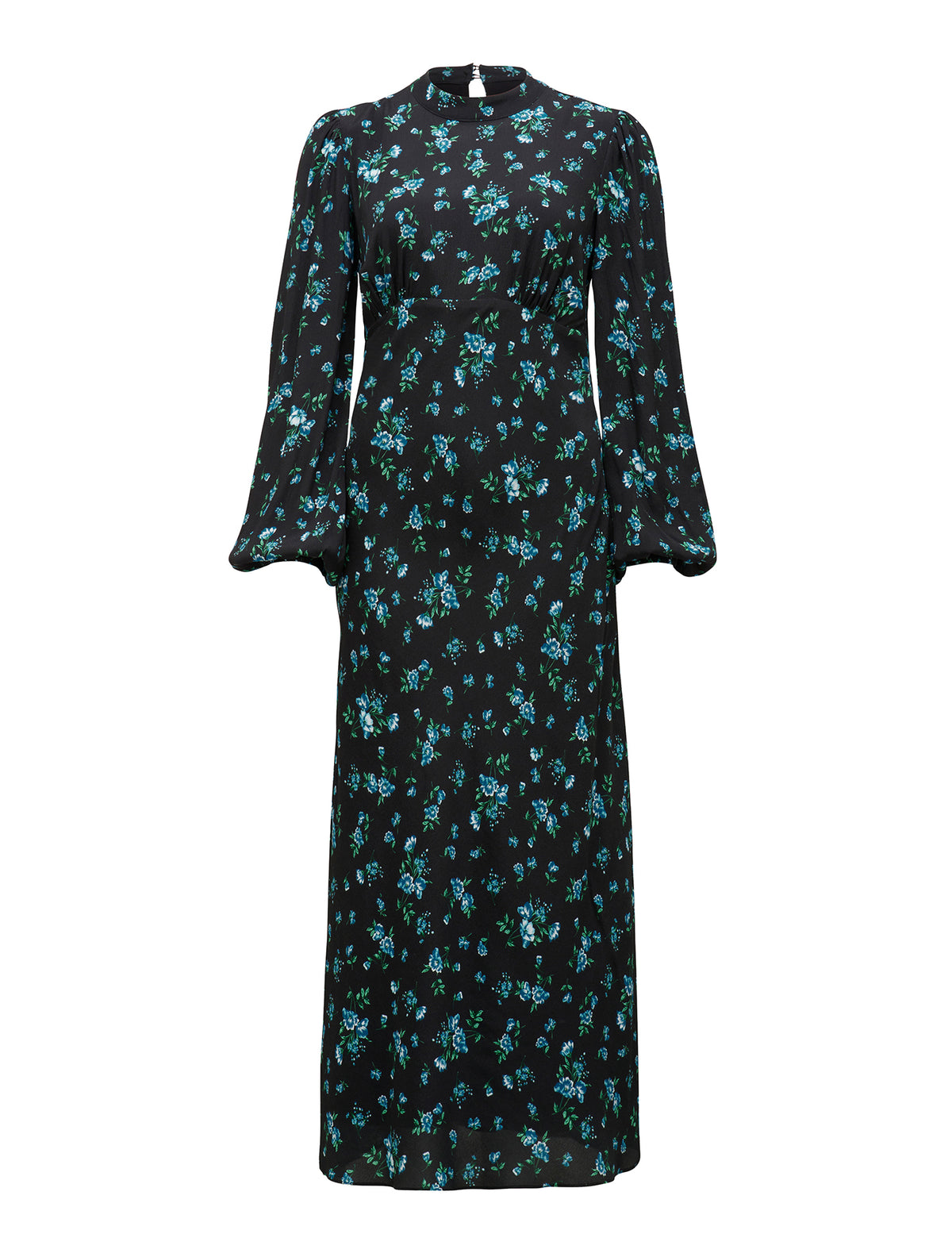Angelina High Neck Midi Dress Ellacote Ditsy_mannequin