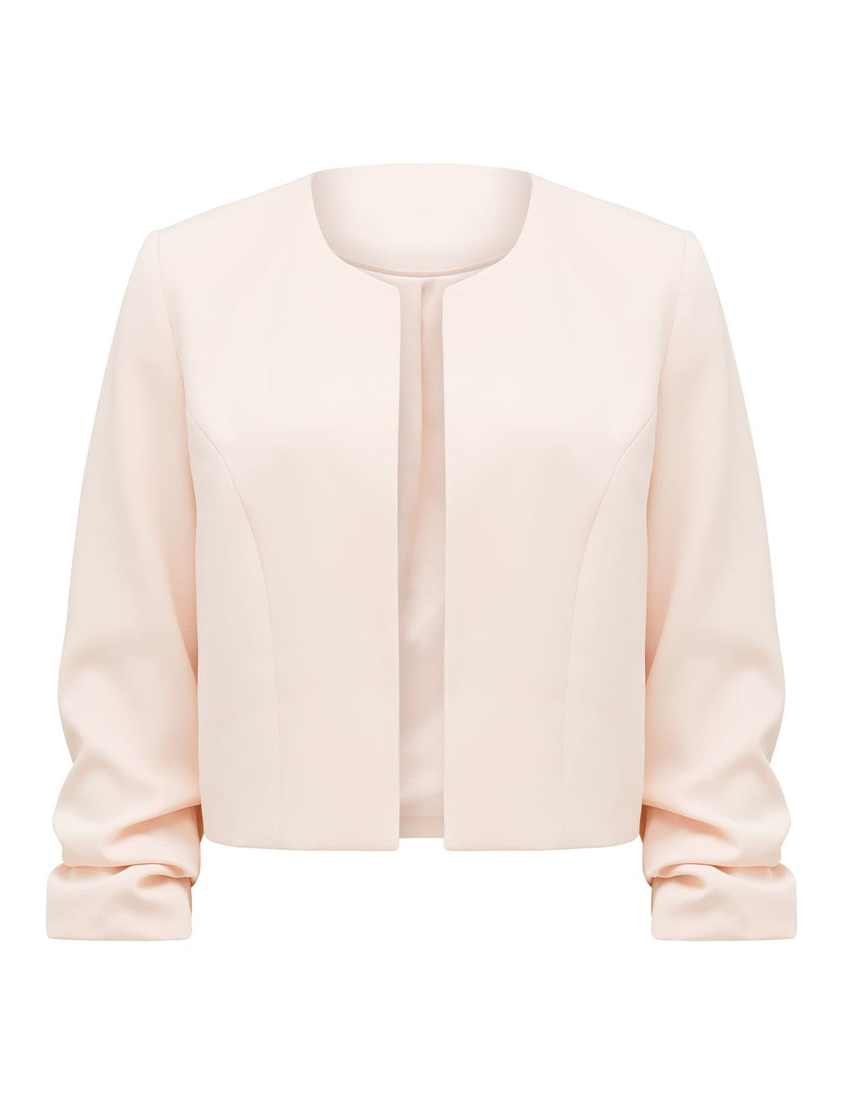 Tilly Collarless Blazer Frosted Champagne_mannequin
