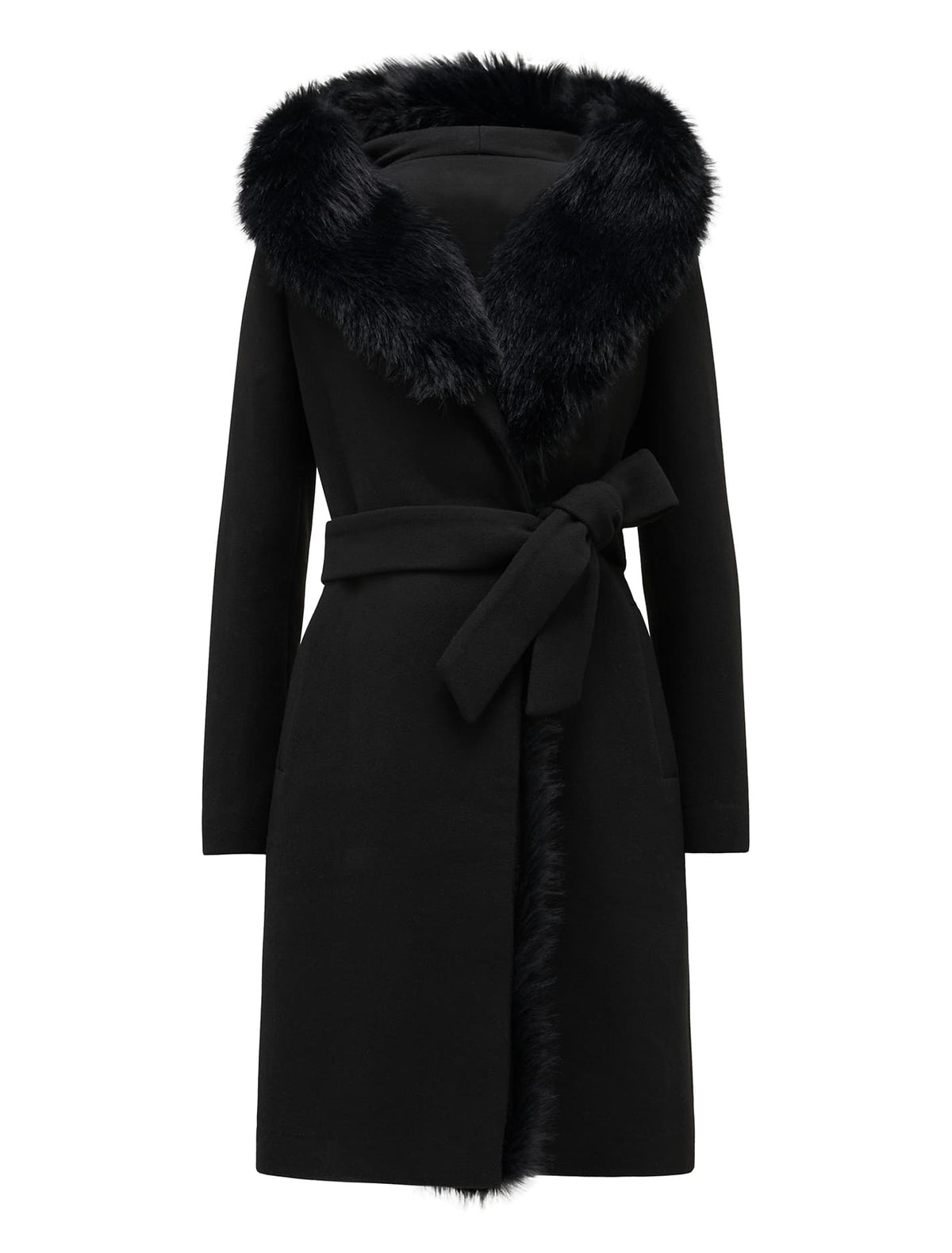 Tilda Faux Fur Coat Black_mannequin
