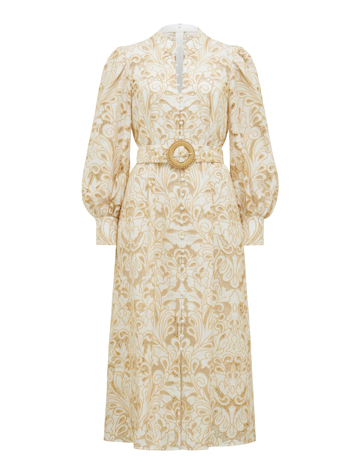 Fifi Lace Shirt Midi Dress Porcelain_mannequin