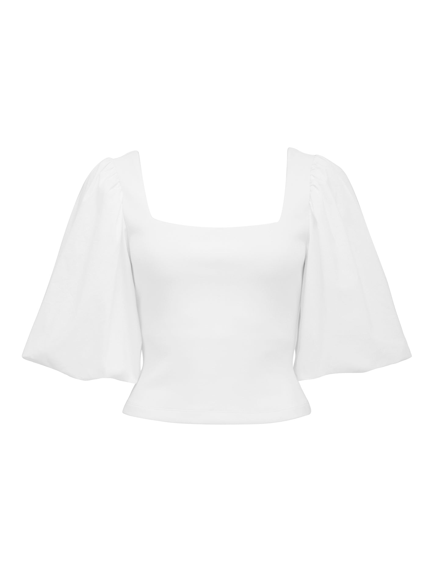 Lainey Crepe Balloon Sleeve Top Porcelain_mannequin
