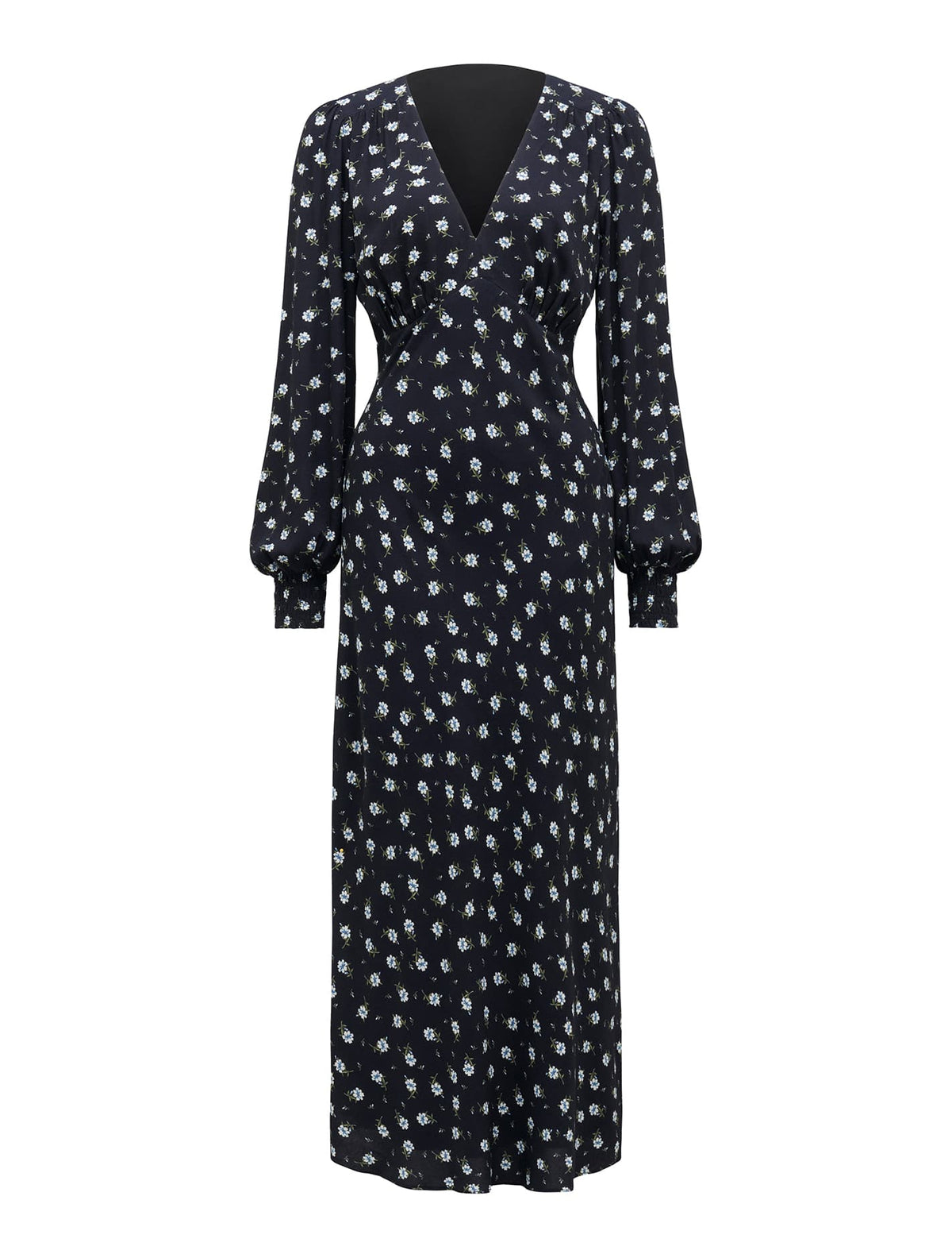 Farah Bias Cut Midi Dress Highfield Ditsy_mannequin