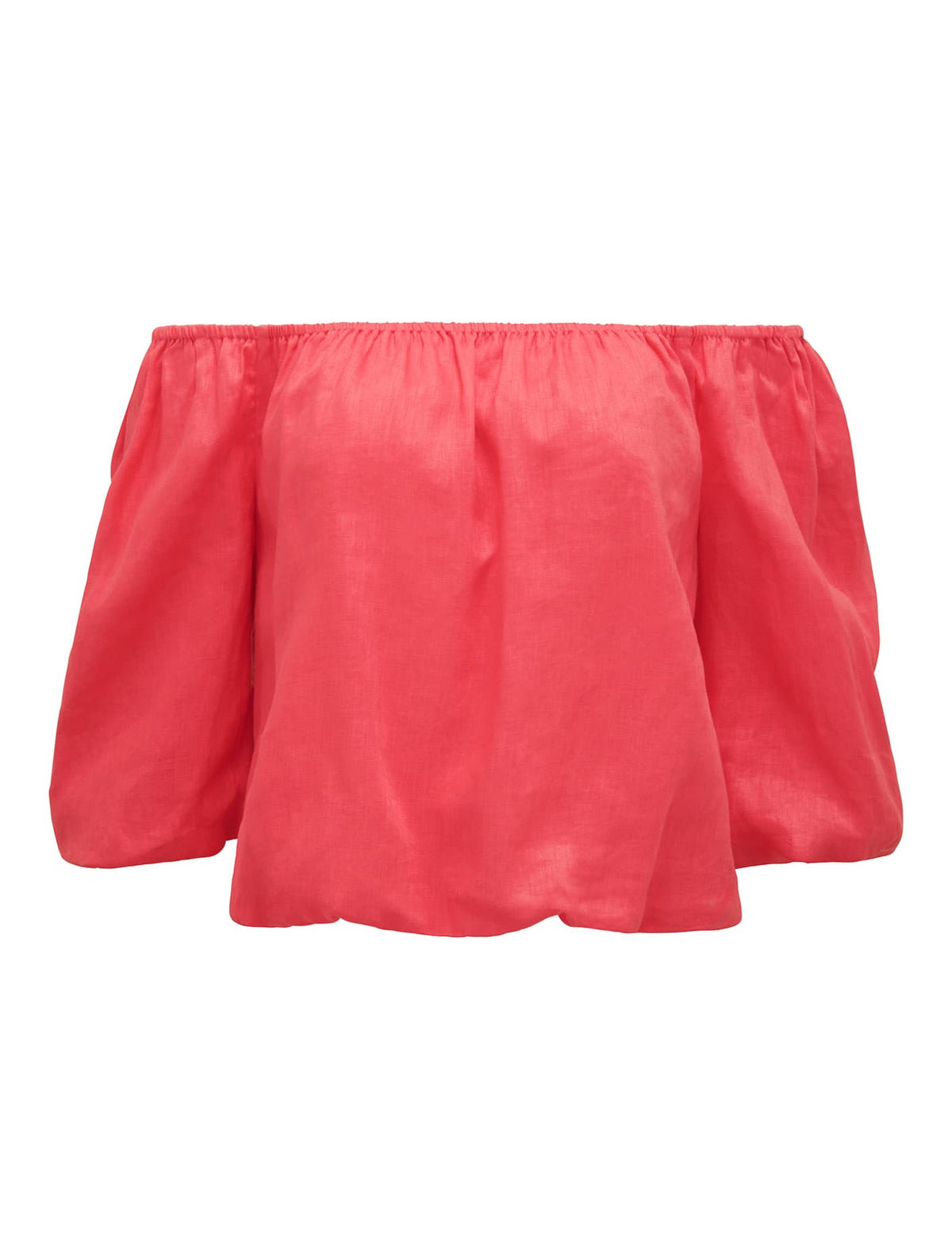 Giselle Linen Bardot Top Hot Raspberry Co-Ord_mannequin