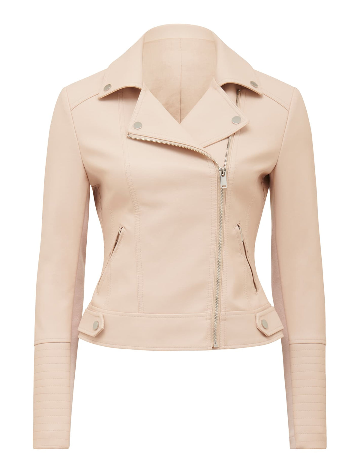 Heidi PU Biker Smoked Almond_mannequin