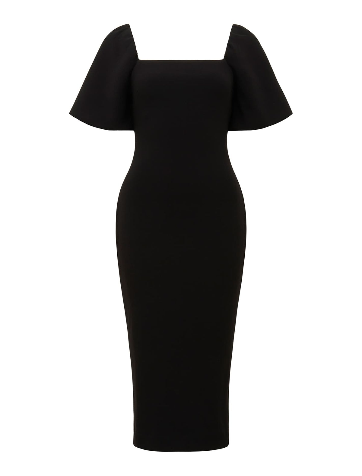 Callie Puff Sleeve Bodycon Black_mannequin