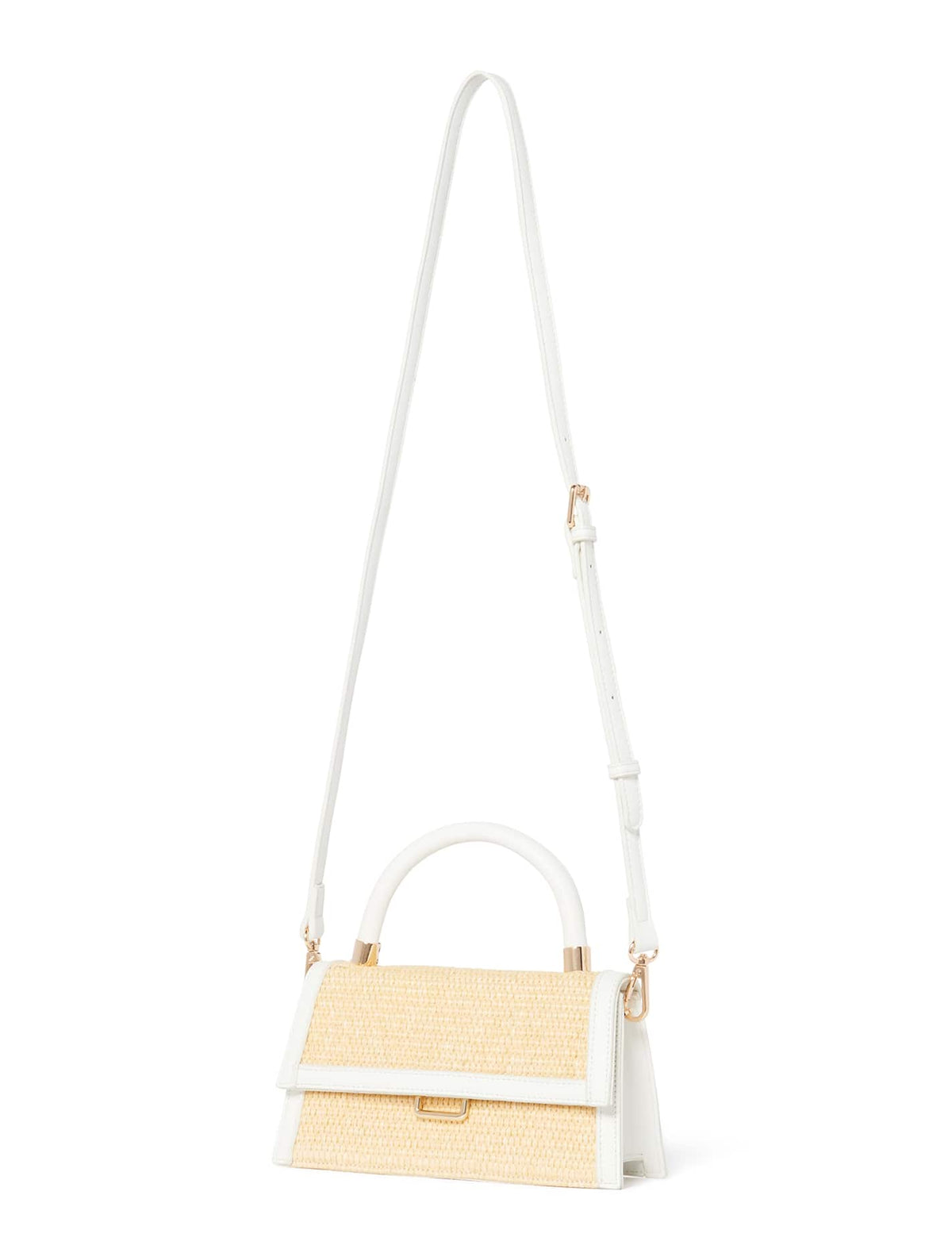 Jade Mini Bag White Weave_mannequin