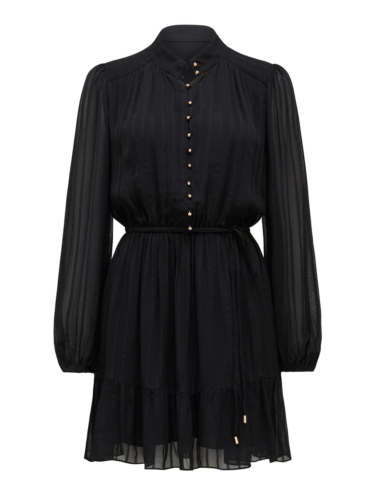 Edith Textured Skater Dress Black_mannequin
