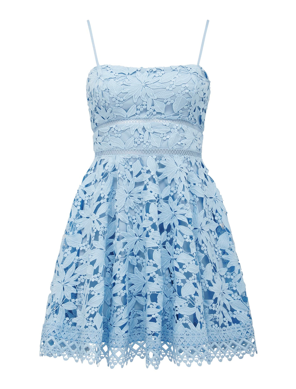 Martha Petite Lace Prom Mini Blue_mannequin