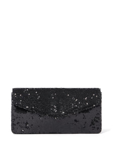 Stella Sequin Shoulder Bag Black_mannequin